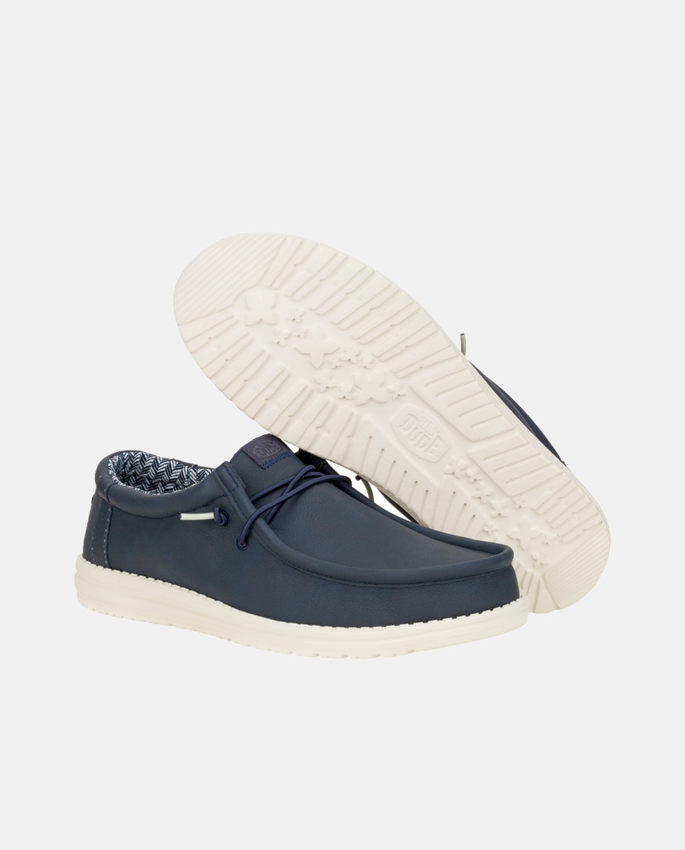 Zapatos de cordones de hombre con forro estampado - HeyDude - Azul marino Azul marino-3