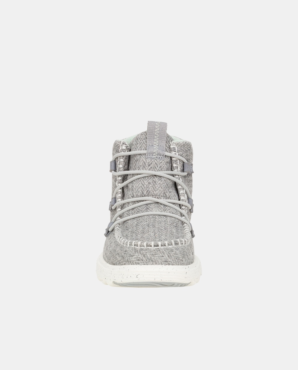 Botas de mujer de cordones en tejido - HeyDude - Gris Gris-4