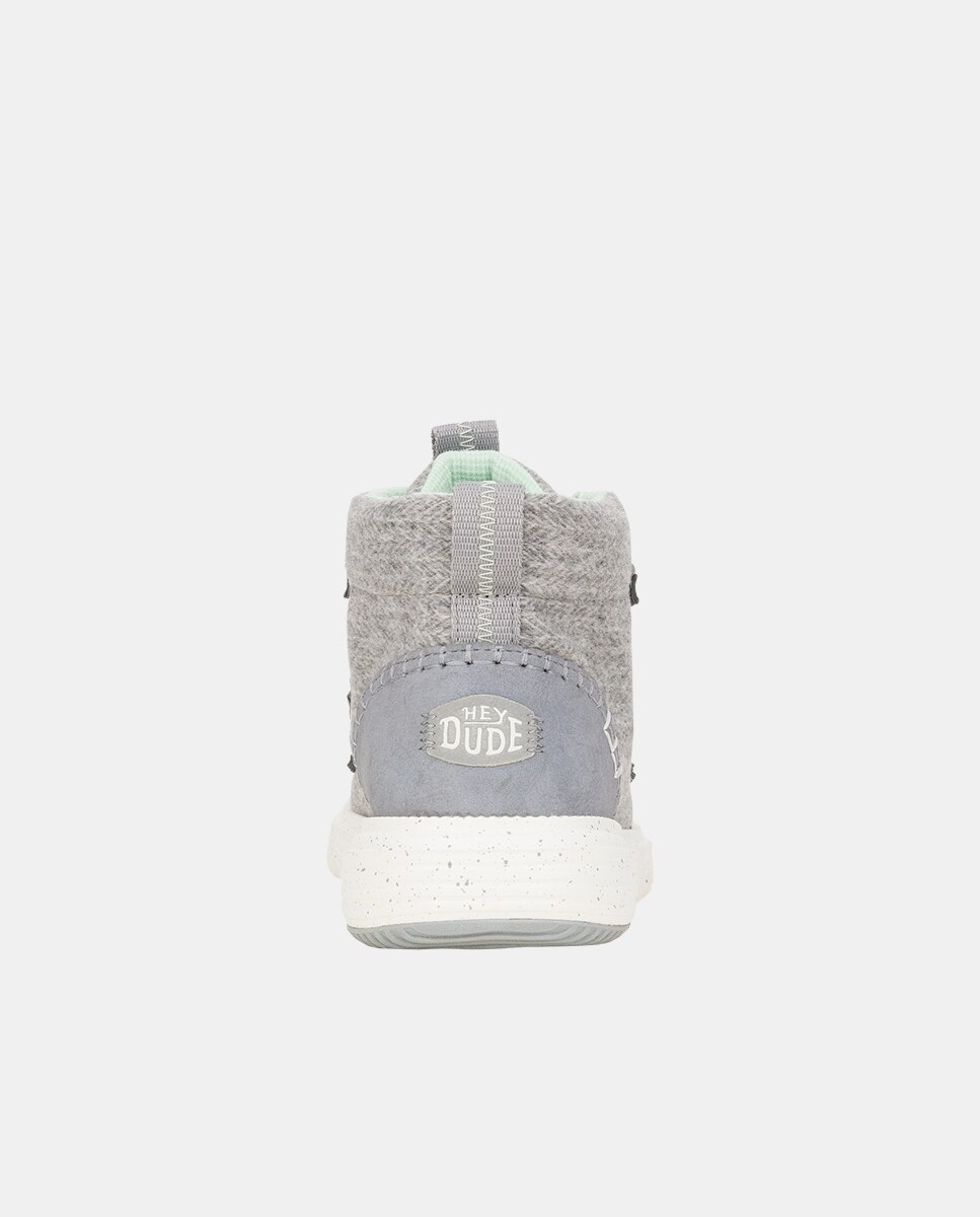 Botas de mujer de cordones en tejido - HeyDude - Gris Gris-5