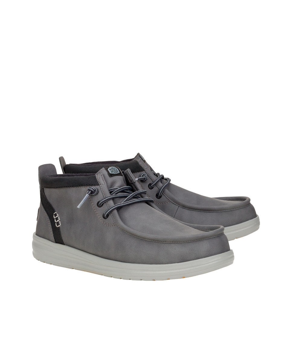 Imagen 2 de Botines de cordones de hombre antideslizante - Dude - Gris Gris