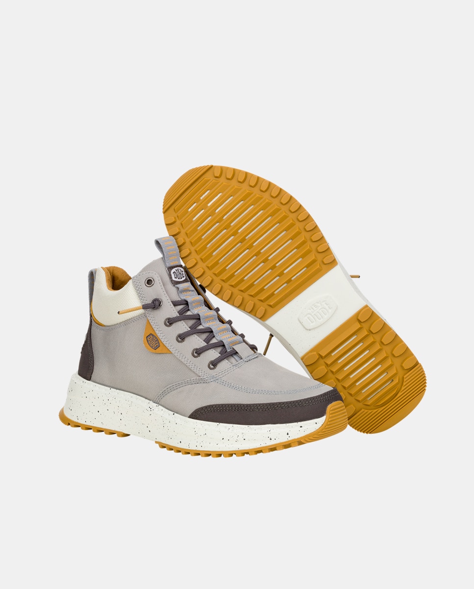 Imagen 3 de ¿fan de las zapatillas? ¿amante de las botas? tahoe nylon es para ti. este botñin de hombre de estilo deportivo ha sido diseñado con una parte uperior de nylon tratada con spray repelente al agua y suela de goma con tacos. saluda a las mejores botas depo - Gris / Naranja Gris / Naranja