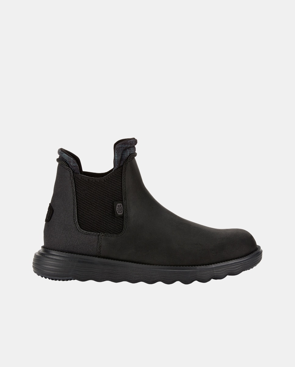 Botines de hombre repelente al agua - HeyDude - Negro Negro-1
