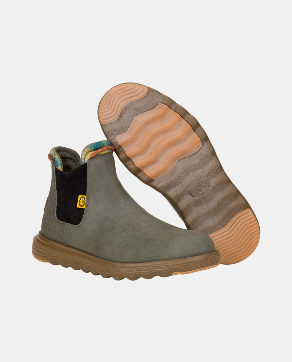 Botines de hombre repelente al agua - HeyDude - Verde Verde-3