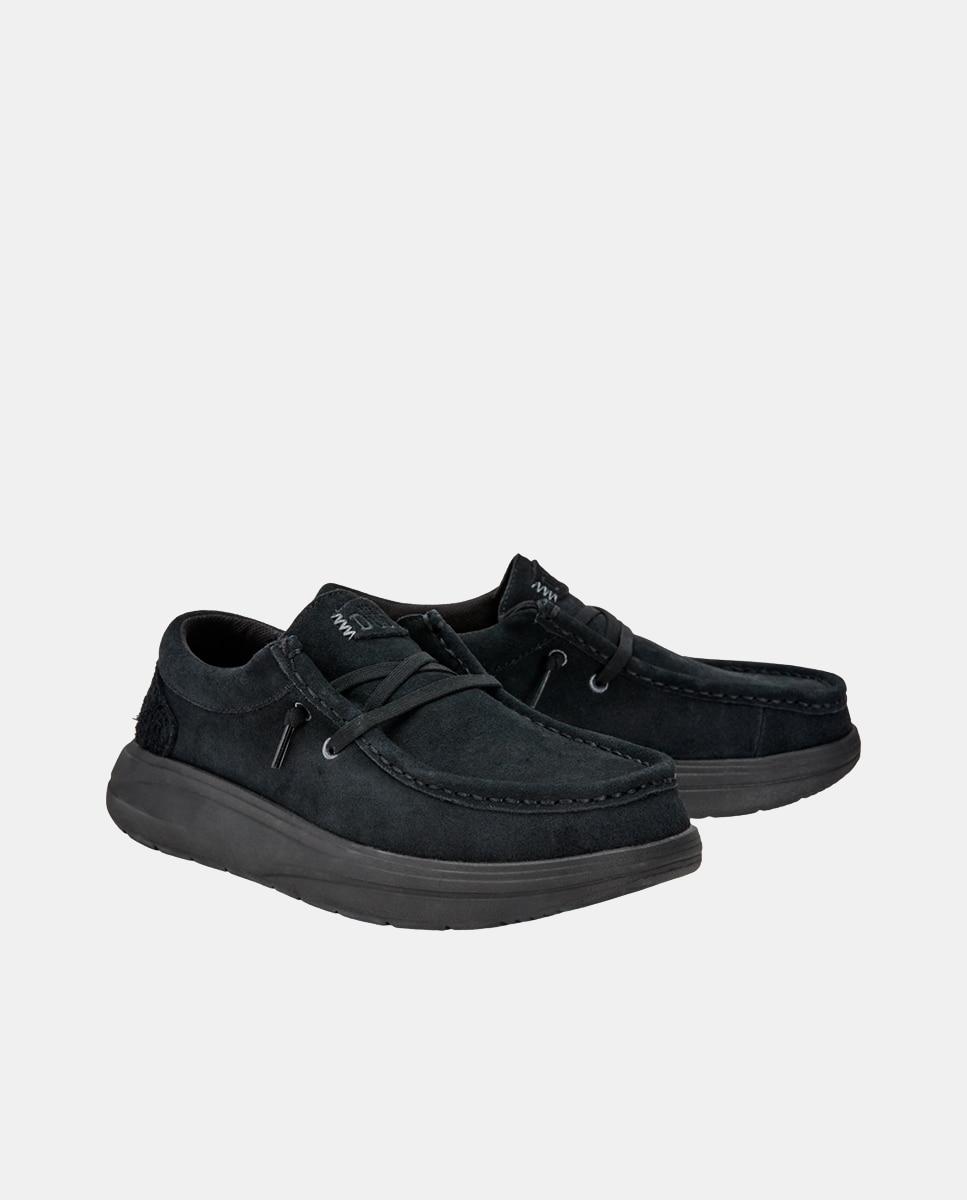 Imagen 2 de Zapatos de cordones de mujer en ante - Tostado Negro