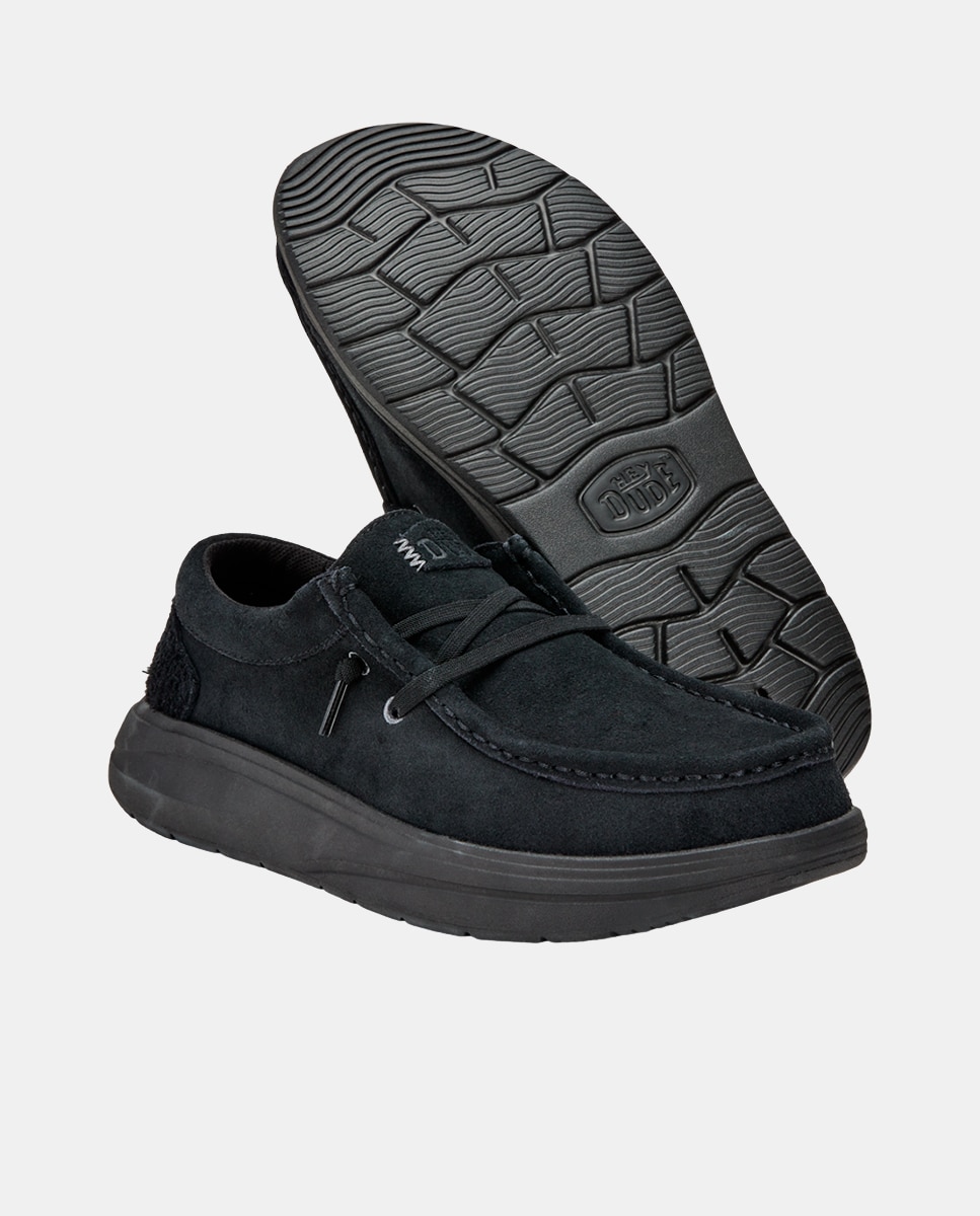 Imagen 3 de Zapatos de cordones de mujer en ante - Tostado Negro