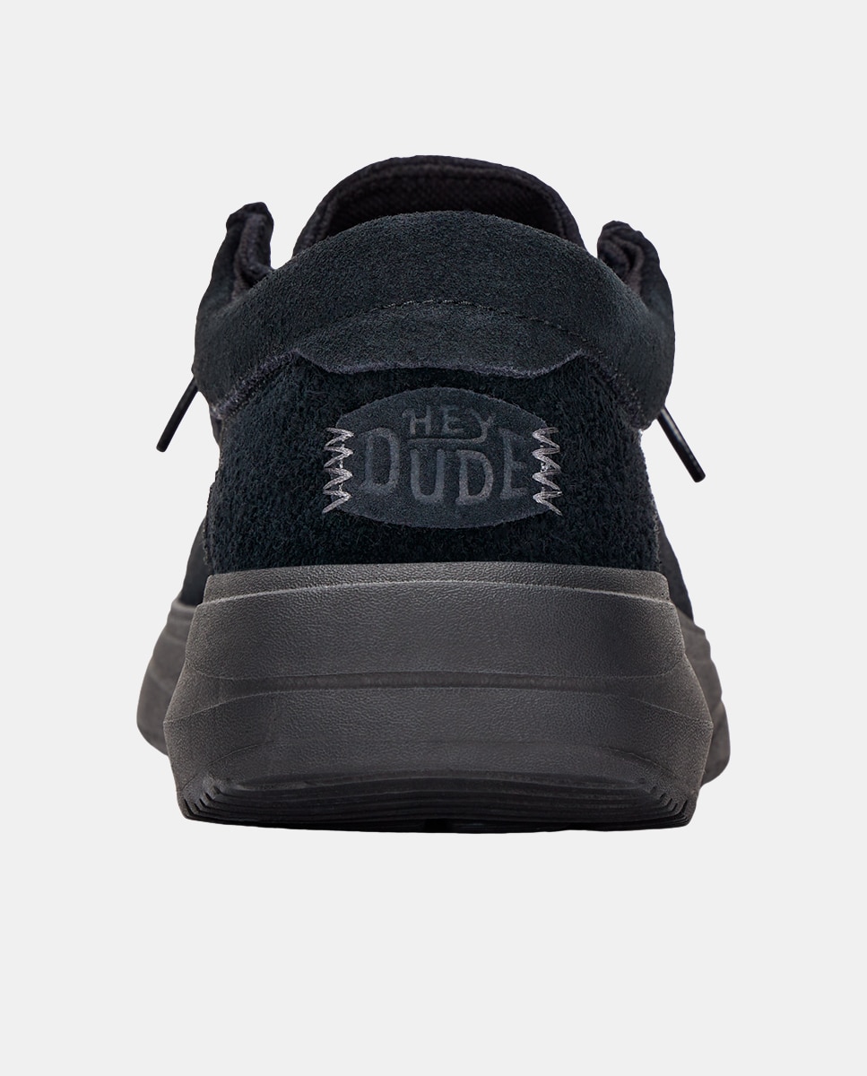 Zapatos de cordones de hombre en ante - HeyDude - Negro Negro-5