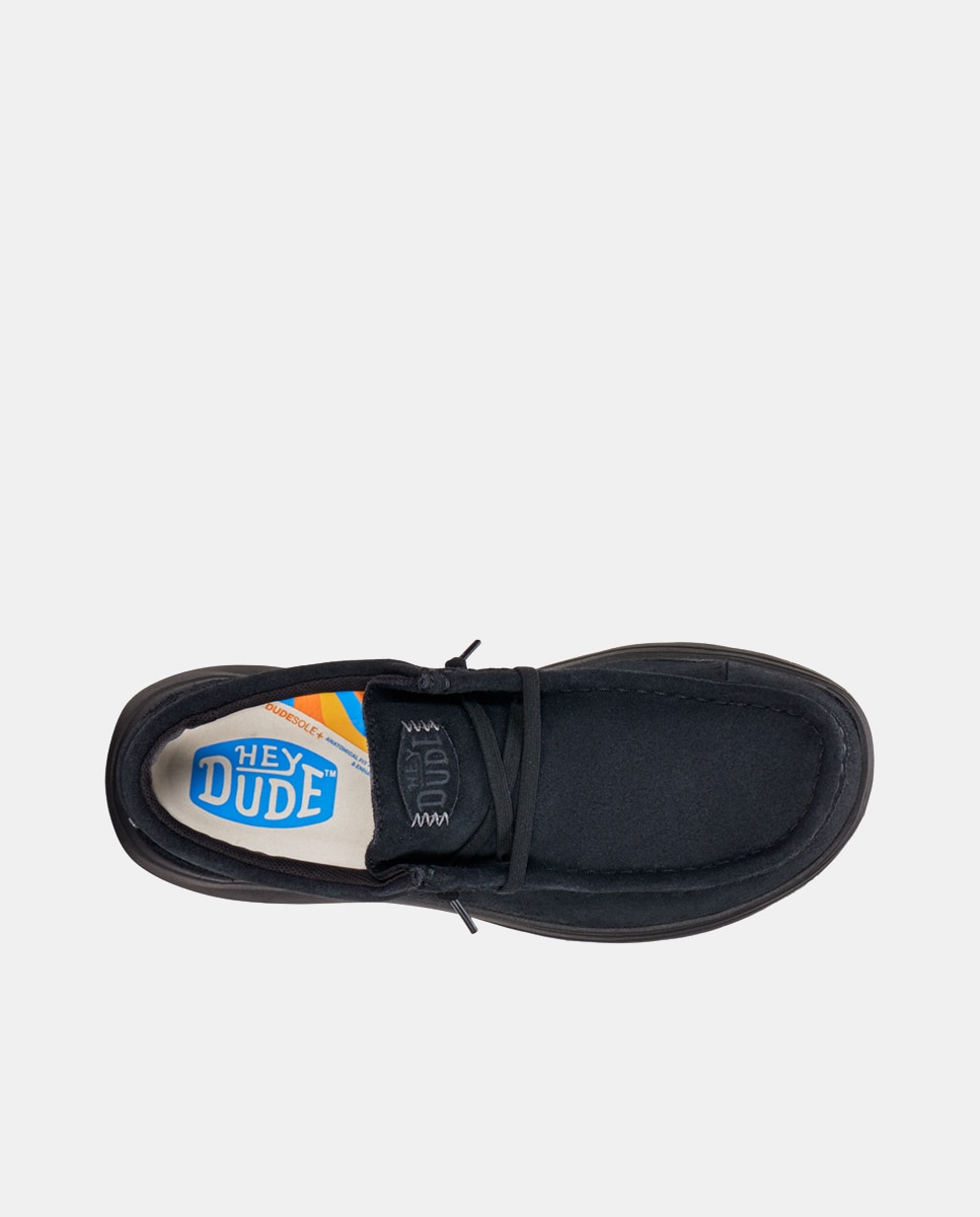 Zapatos de cordones de hombre en ante - HeyDude - Negro Negro-6