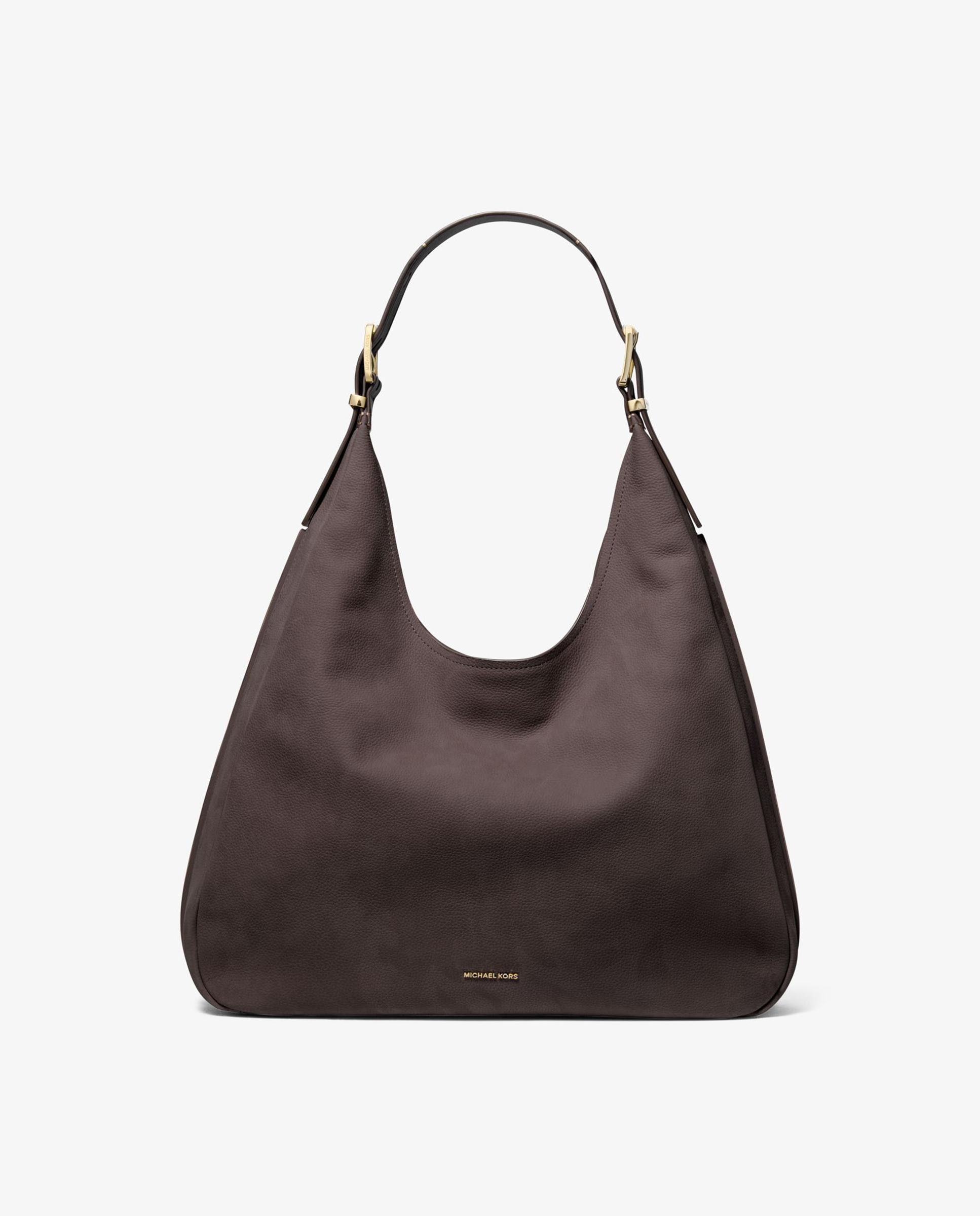 Bolso de hombro hobo nolita grande de nobuck - Michael Michael Kors - Marrón chocolate Marrón chocolate-1