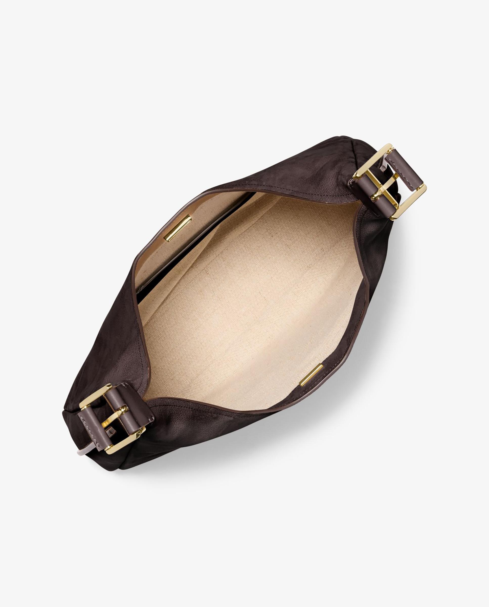 Bolso de hombro hobo nolita grande de nobuck - Michael Michael Kors - Marrón chocolate Marrón chocolate-2