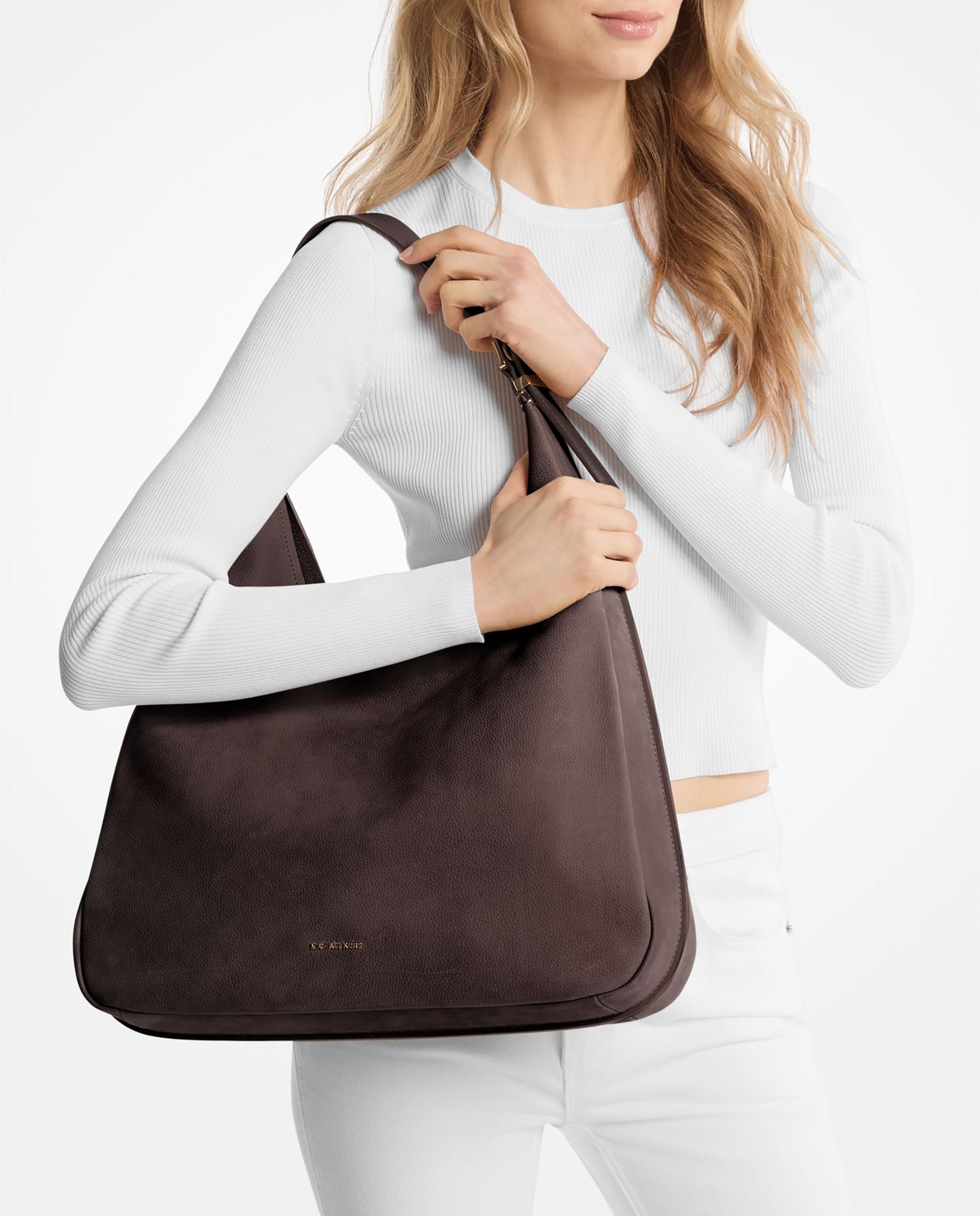 Bolso de hombro hobo nolita grande de nobuck - Michael Michael Kors - Marrón chocolate Marrón chocolate-3
