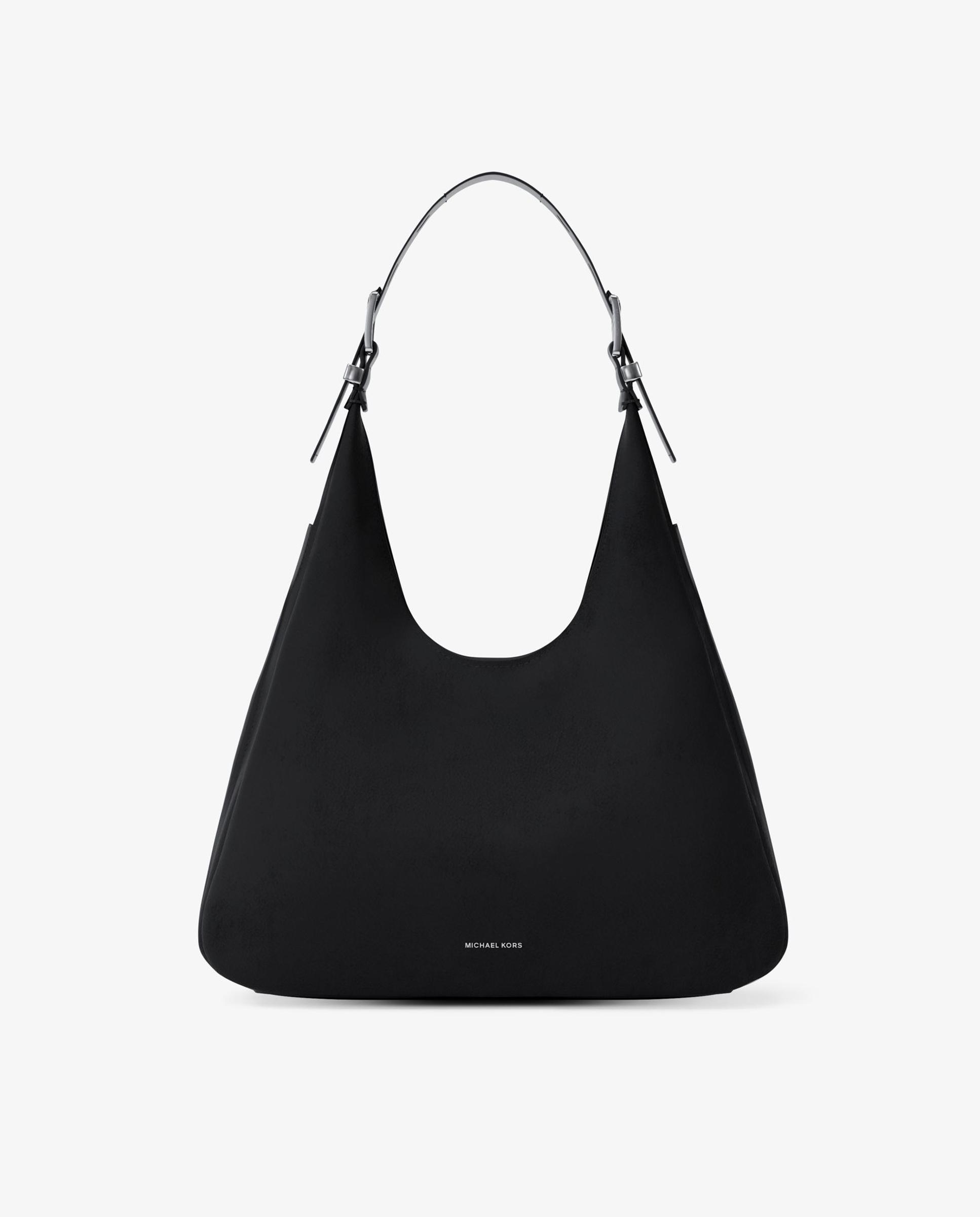 Bolso de hombro nolita grande de nobuck - Michael Michael Kors - Negro Negro-1