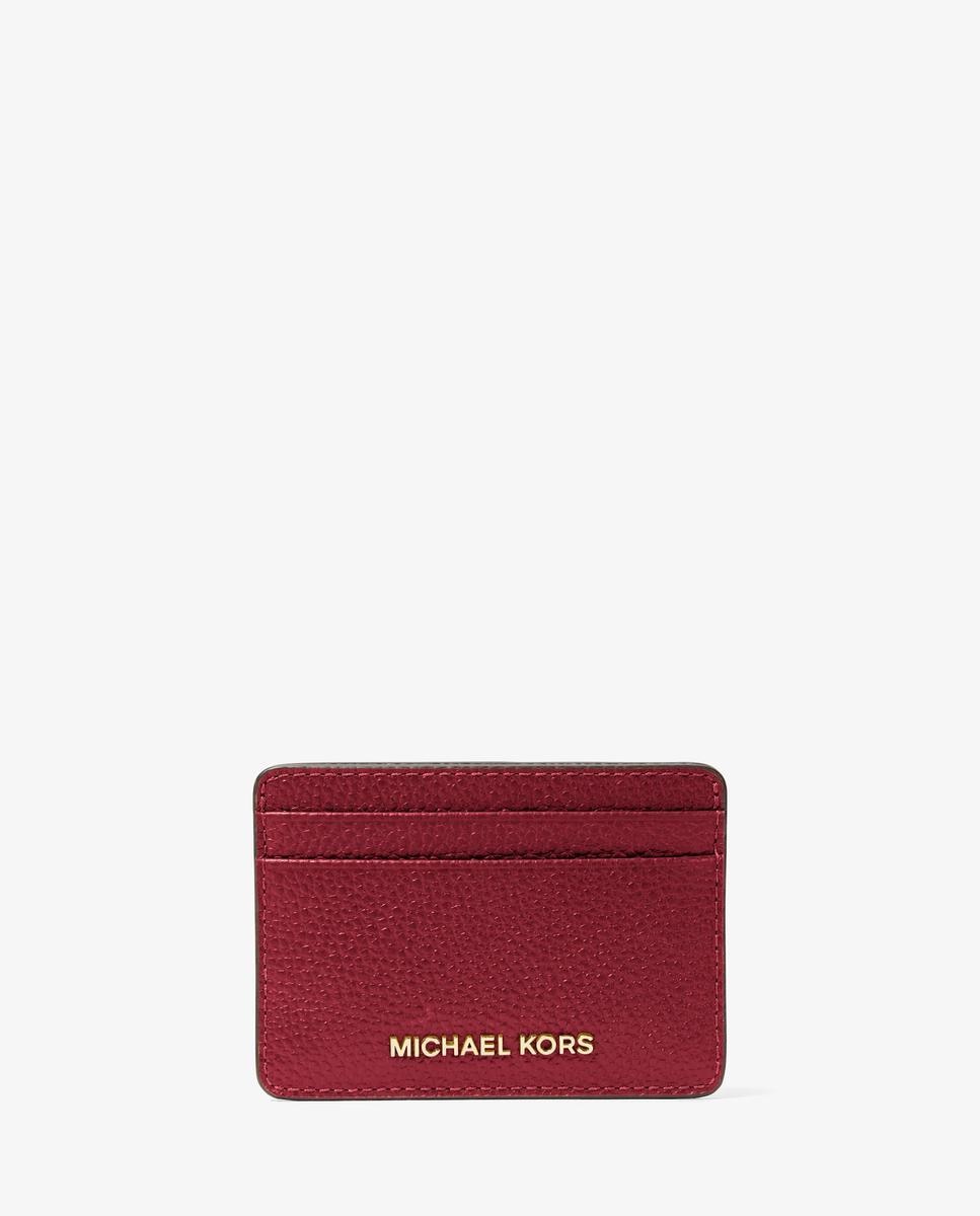 Imagen 1 de Tarjetero de piel granulada - Michael Michael Kors - Rojo cereza Rojo cereza