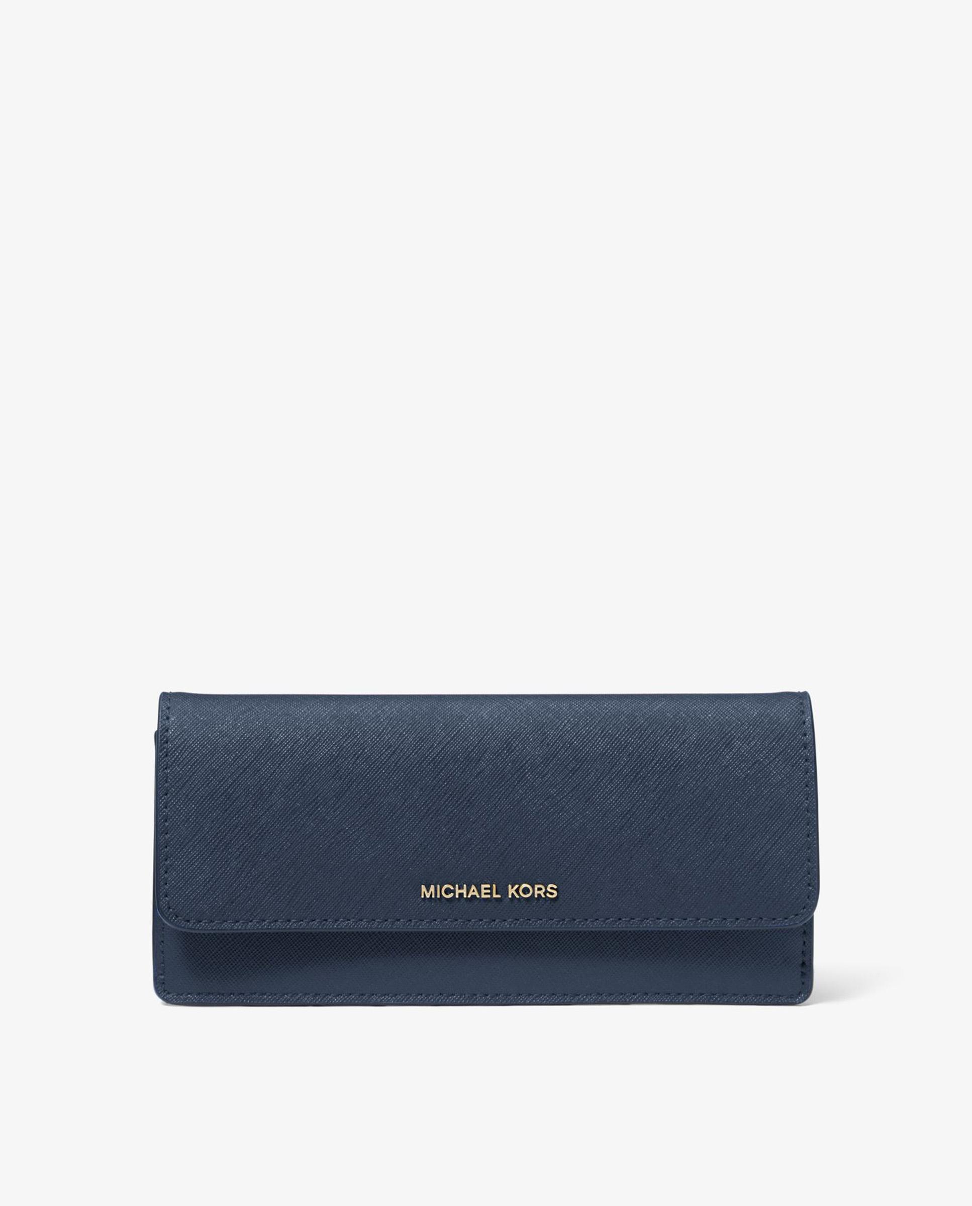 Cartera de mujer Jet Set de piel con textura - Michael Michael Kors - Azul marino Azul marino-1