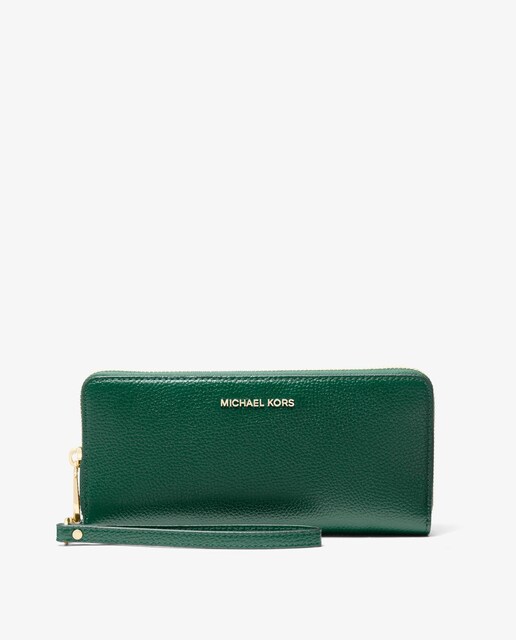 Imagen 0 de Cartera de mujer de piel granulada con logotipo