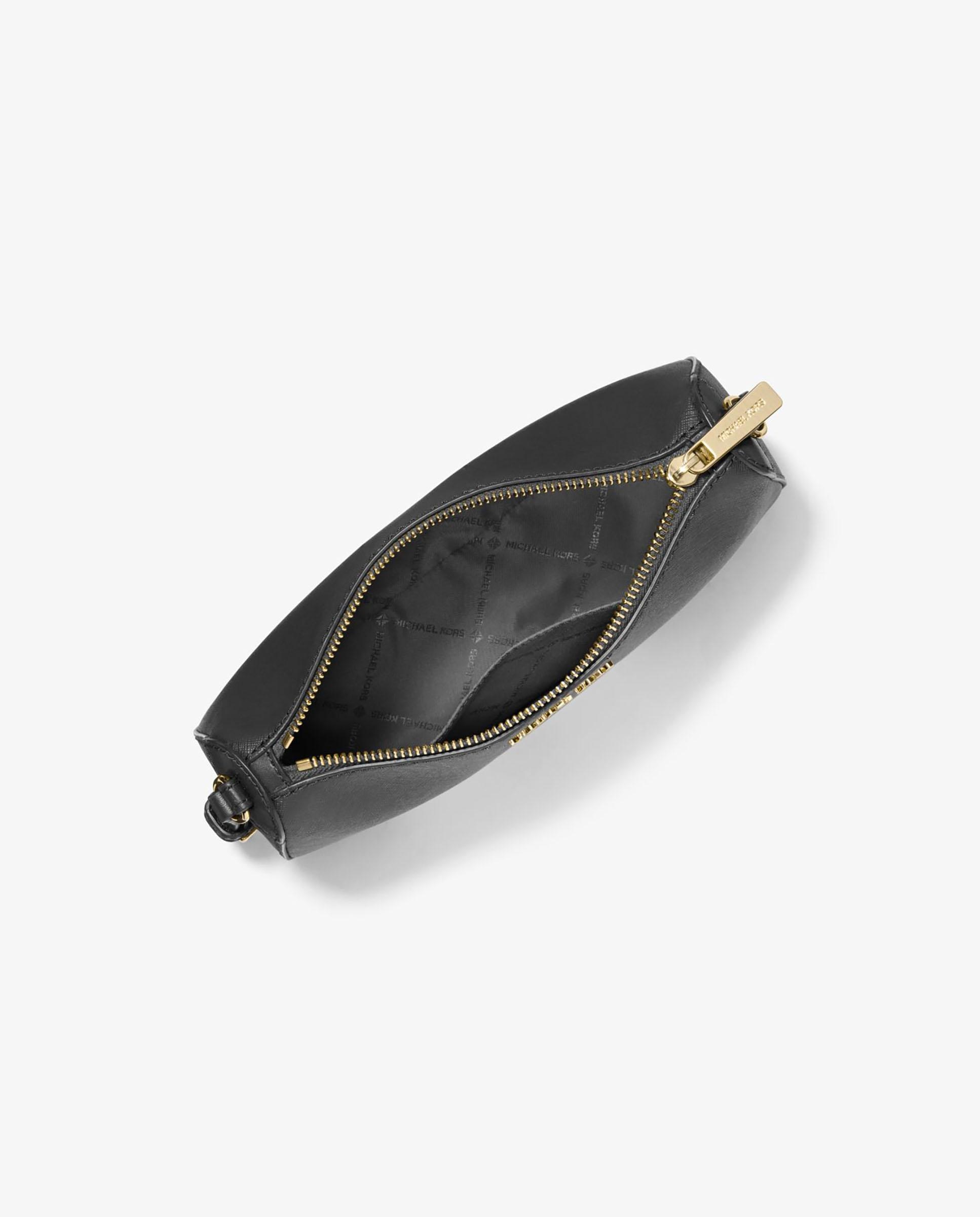 Bolso de hombro jet set mediano de piel saffiano - Michael Michael Kors - Negro Negro-3