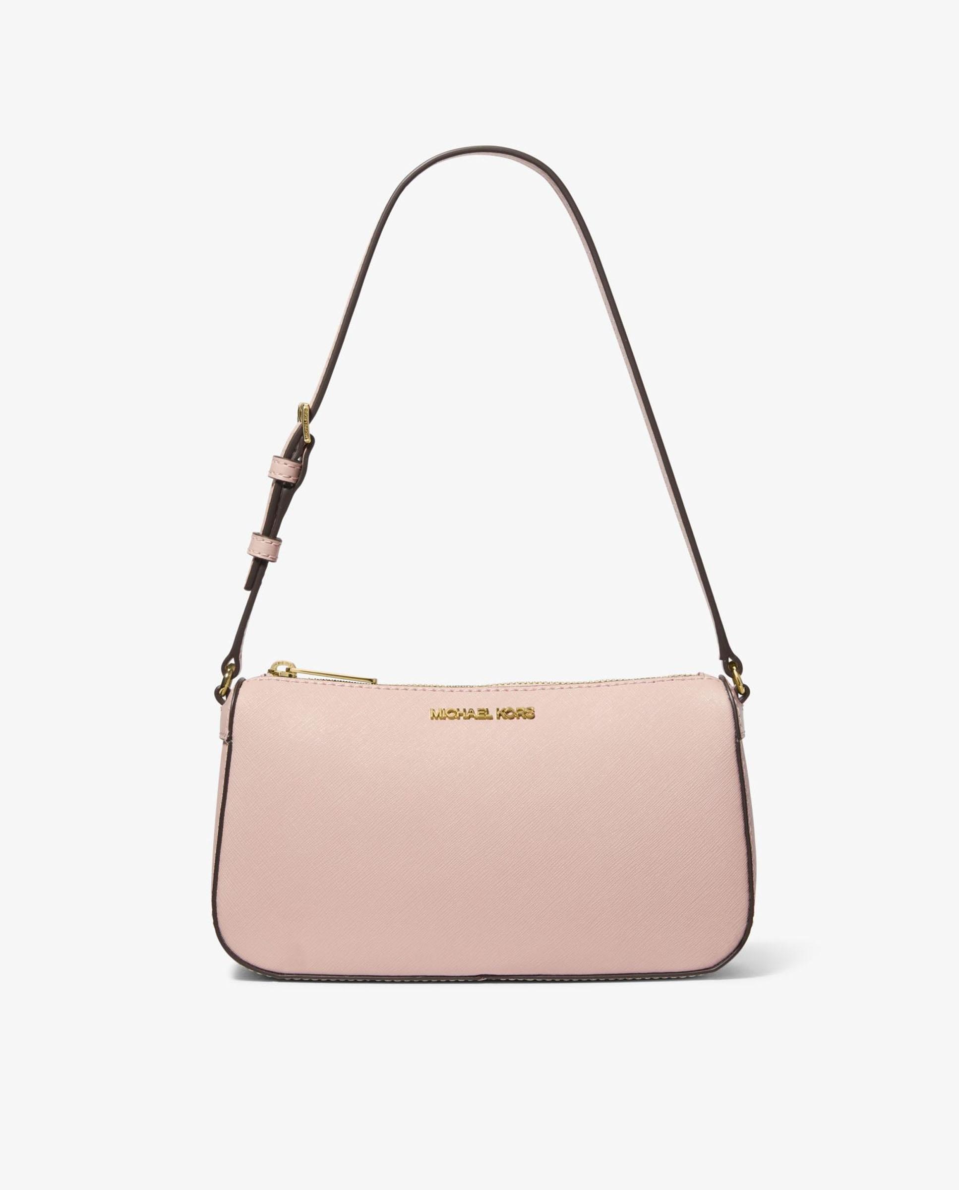 Bolso de hombro jet set mediano de piel saffiano - Michael Michael Kors - Rosa claro Rosa claro-1