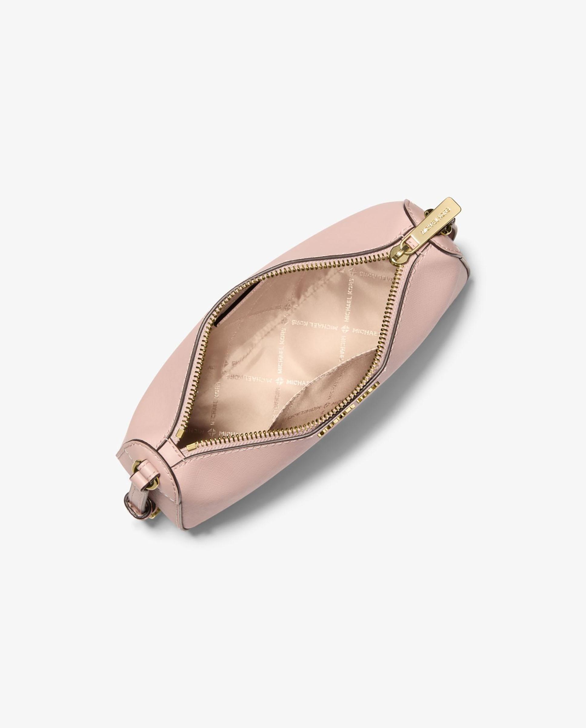 Bolso de hombro jet set mediano de piel saffiano - Michael Michael Kors - Rosa claro Rosa claro-3