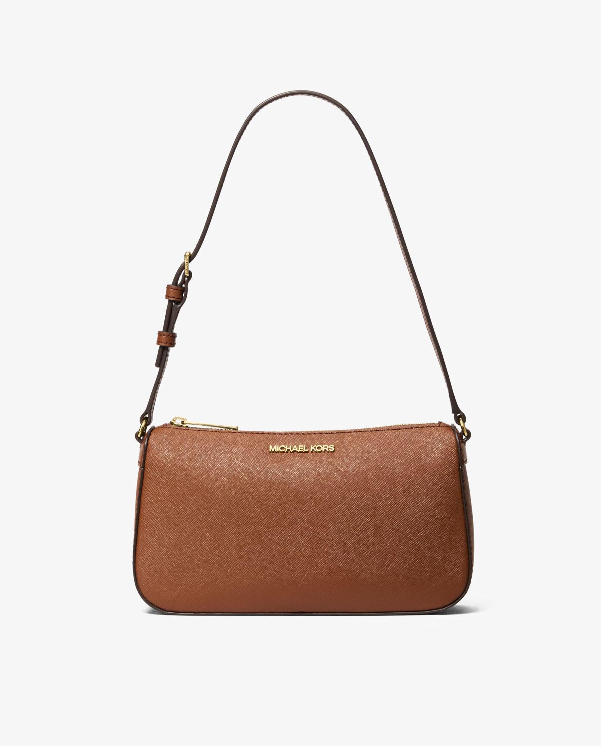 Bolso de hombro jet set mediano de piel saffiano - Michael Michael Kors - Canela Canela-1