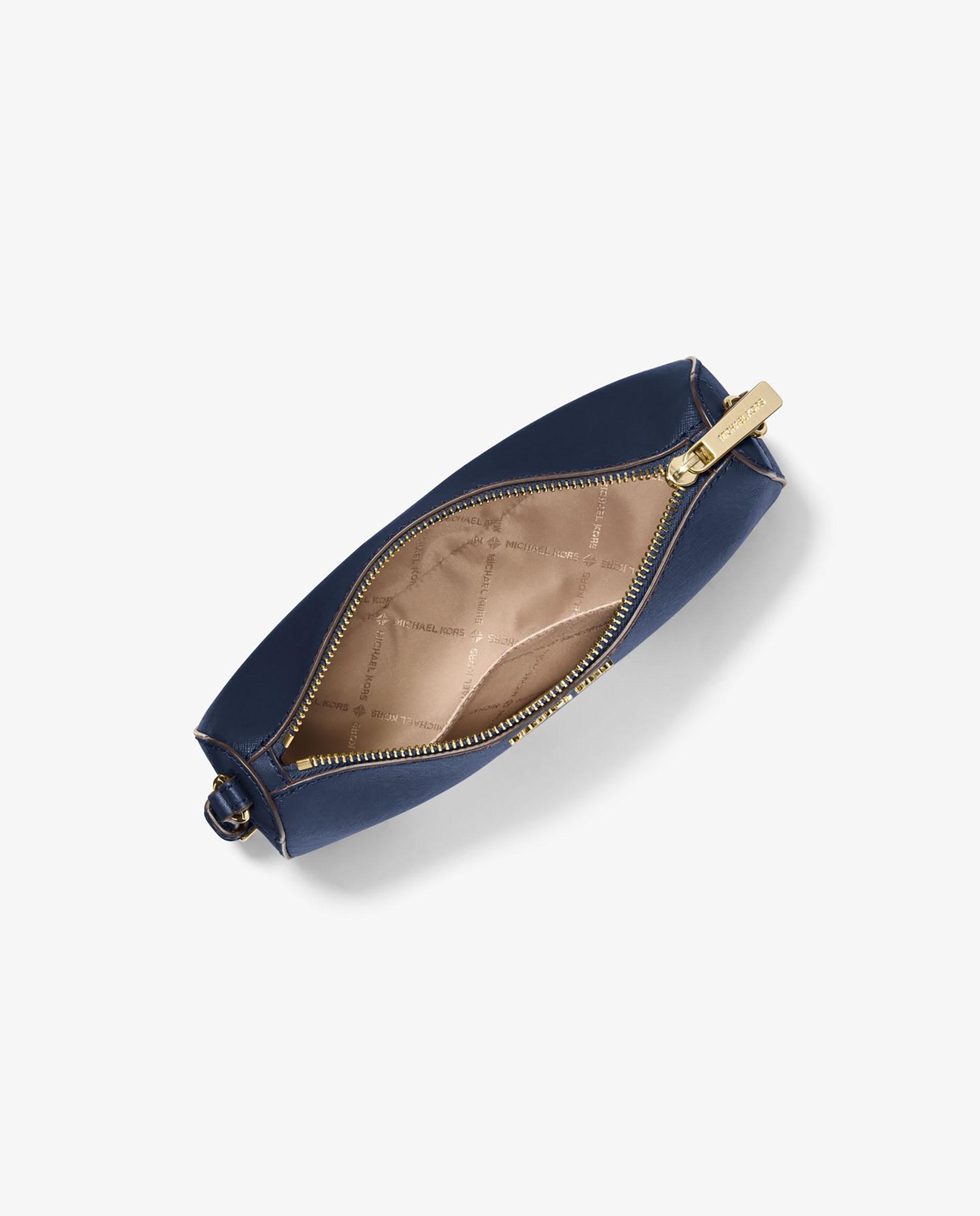 Bolso de hombro jet set mediano de piel saffiano - Michael Michael Kors - Azul marino Azul marino-3