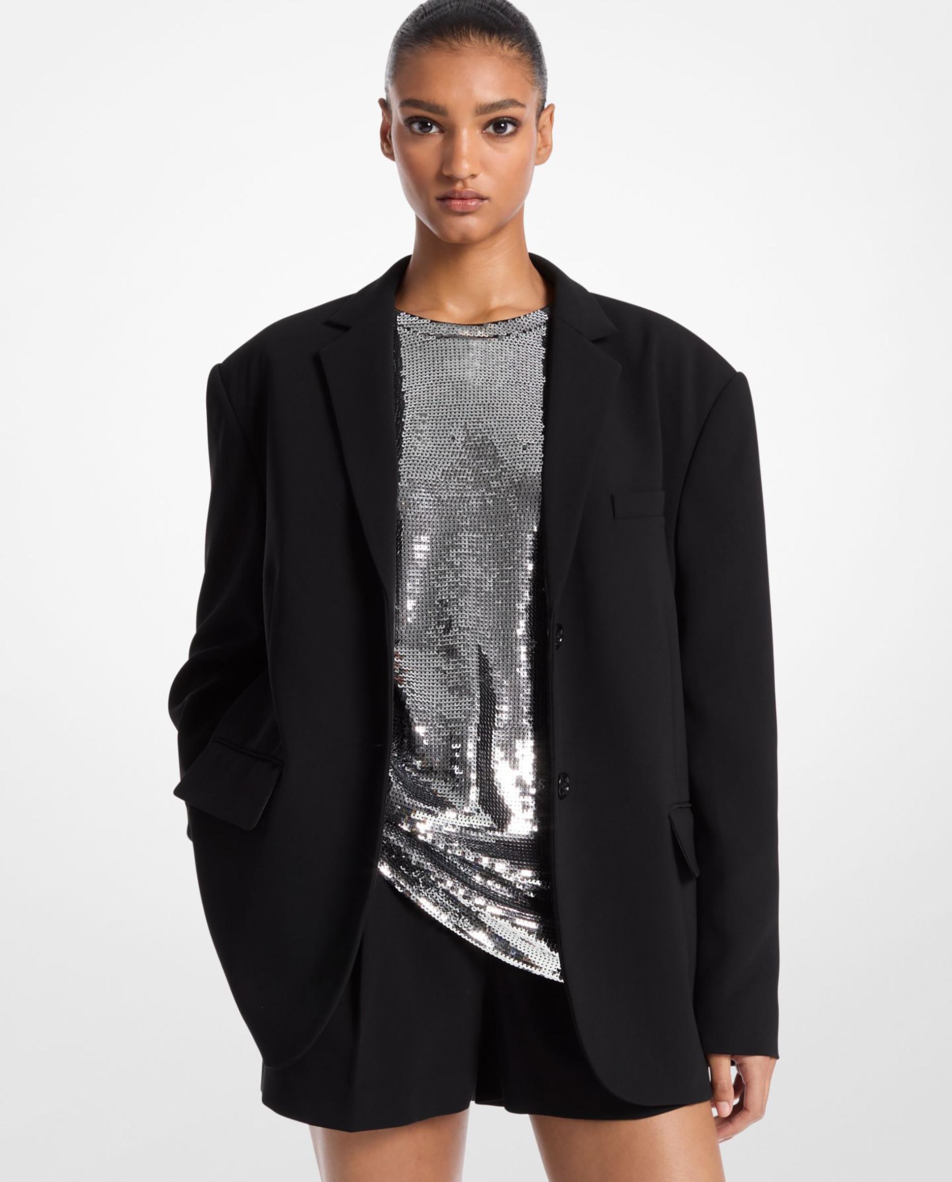 Blazer de mujer de crepé estilo oversize