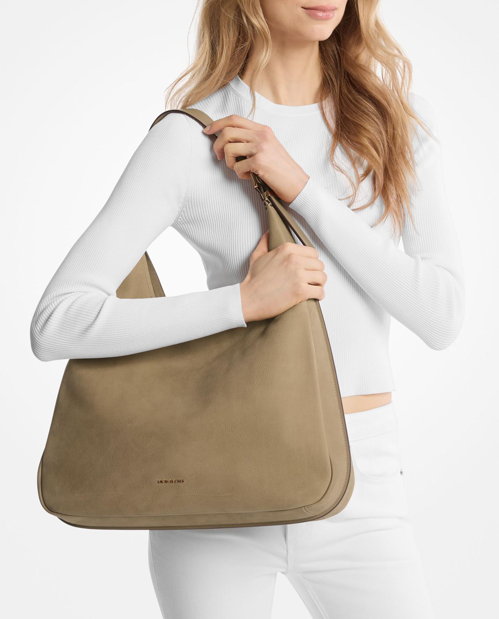Bolso de hombro hobo nolita grande de nobuck - Michael Michael Kors - Marrón claro Marrón claro-2