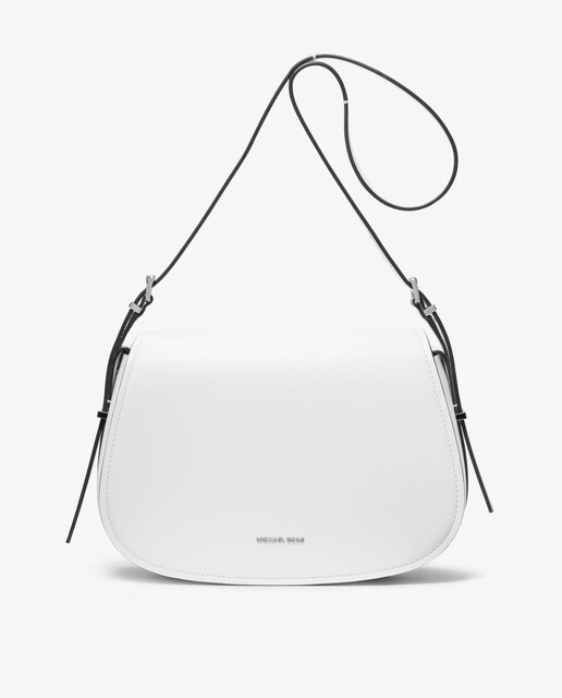 Imagen 0 de Bandolera de mujer Lydia de piel con detalles plateados