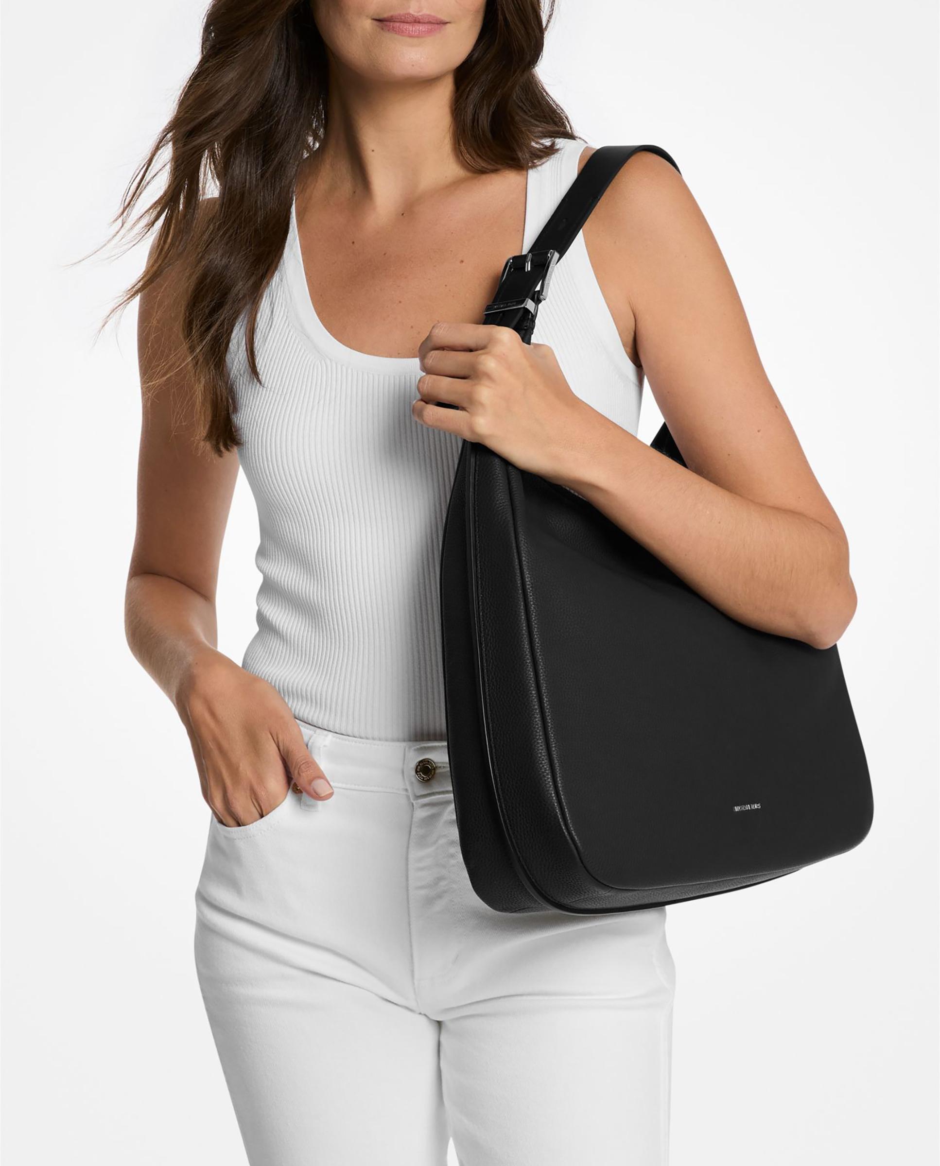 Bolso de hombro nolita grande de piel granulada - Michael Michael Kors - Negro Negro-3