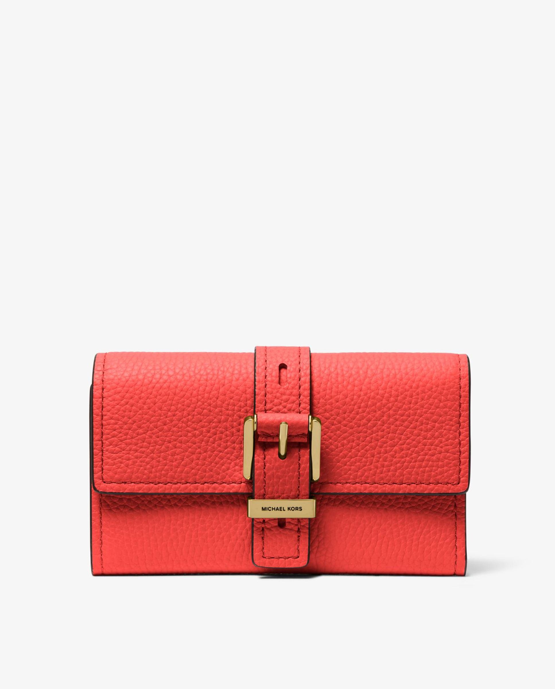 Cartera de mujer Nolita de piel granulada - Michael Michael Kors - Coral Coral-1