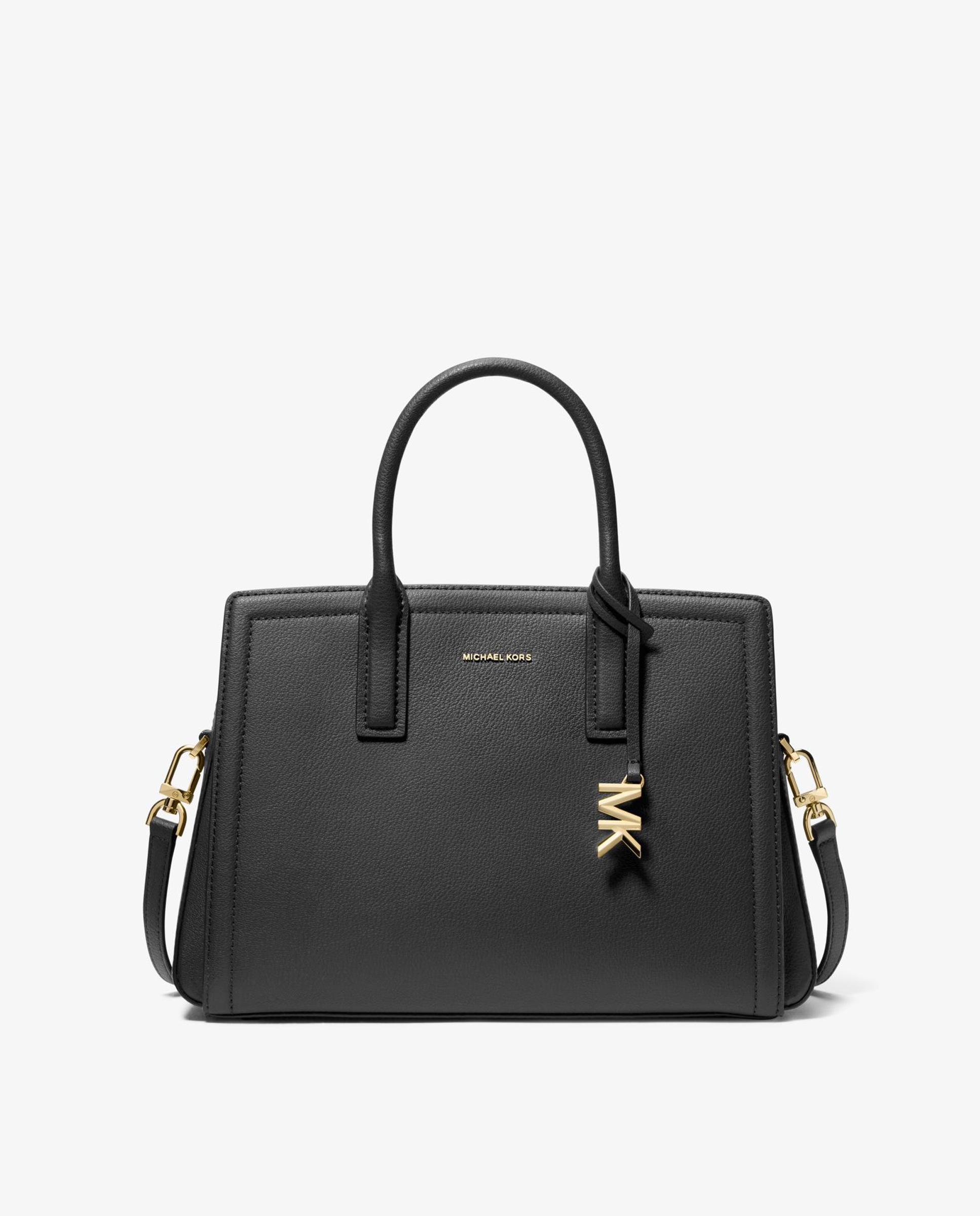 Bolso de mano satchel laila mediano de piel - Michael Michael Kors - Negro Negro-1