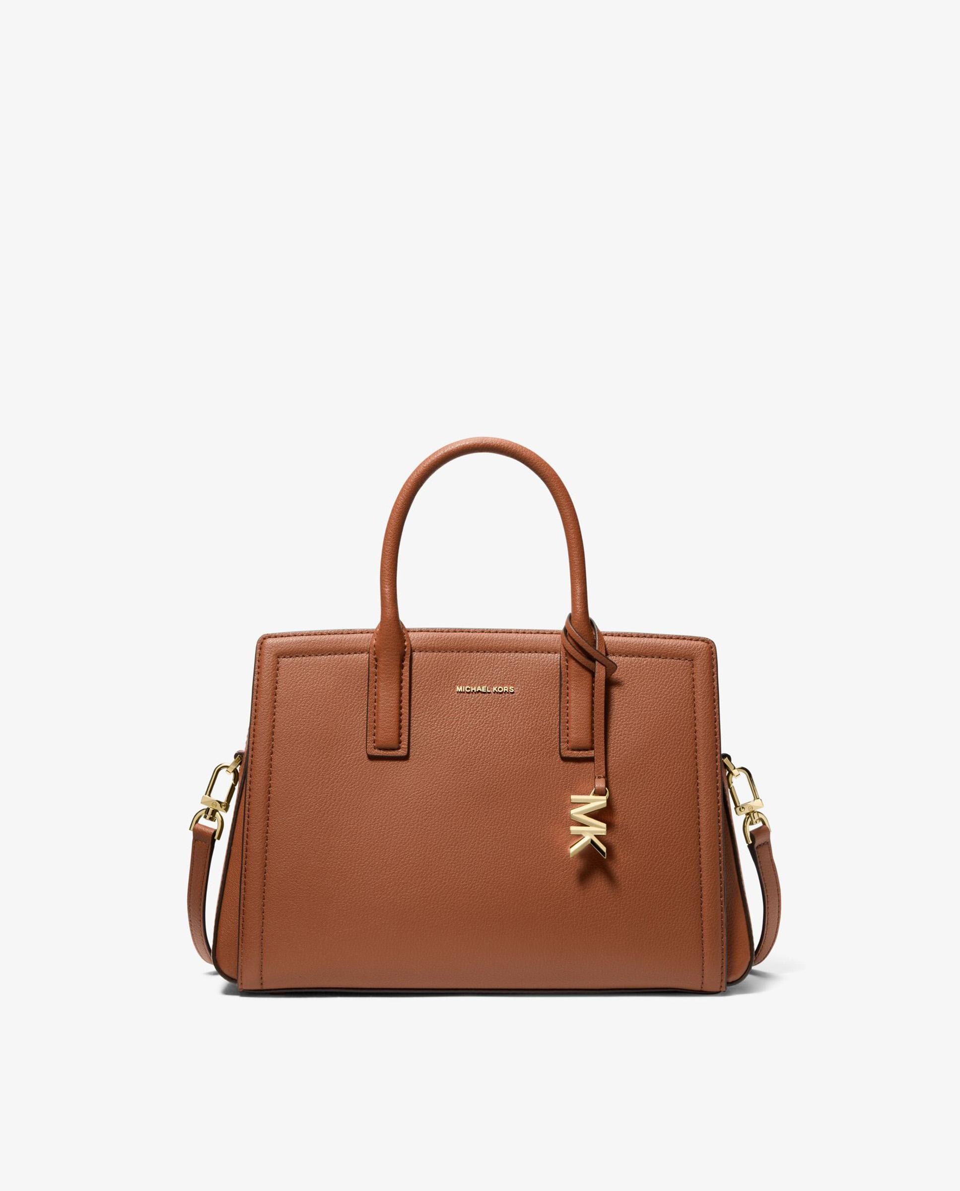Bolso de mano satchel laila mediano de piel - Michael Michael Kors - Canela Canela-1