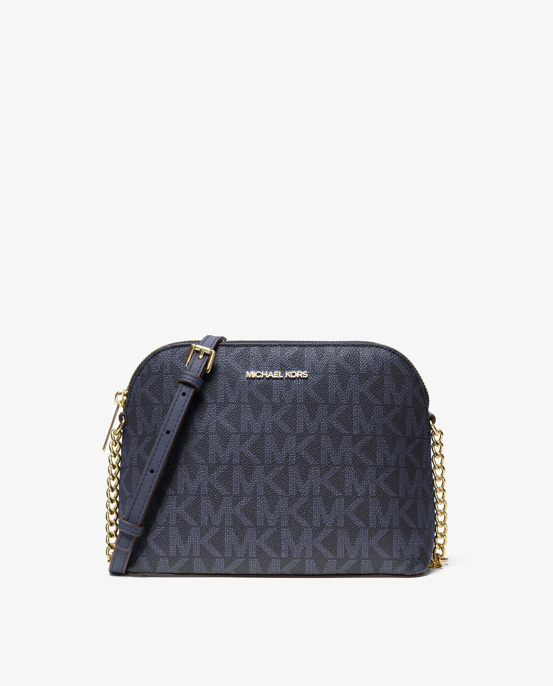 Bandolera de mujer cindy tipo cúpula con logotipo - Michael Michael Kors - Azul marino Azul marino-1
