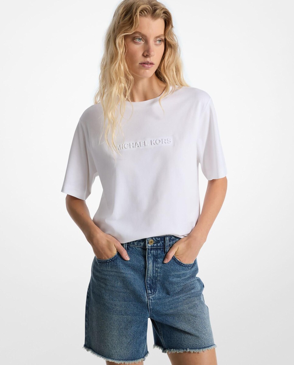 Camiseta De Mujer ARMEDANGELS Idaara De Algodón Orgánico, Holgada, Azul 