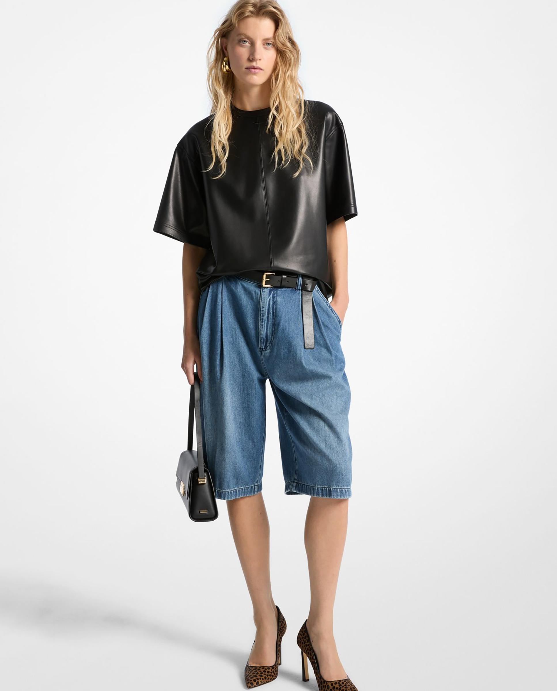 Bermudas de mujer denim con pinzas