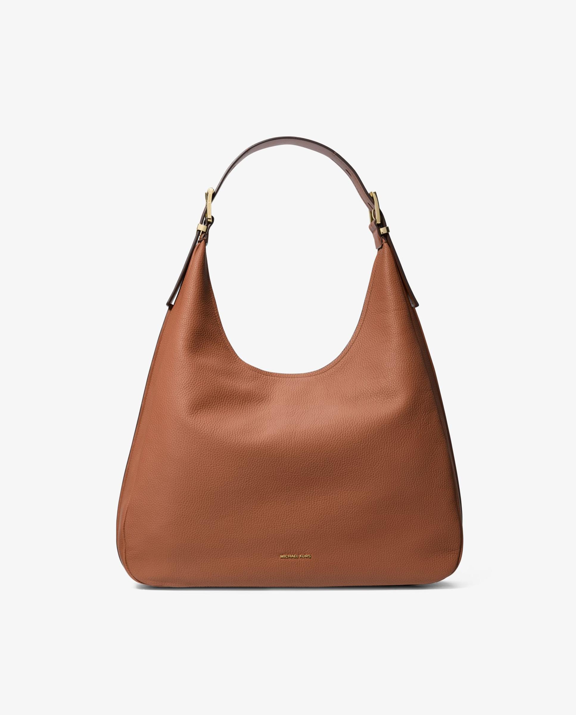 Imagen 0 de Bolso de hombro hobo nolita grande de piel granulada Cuero