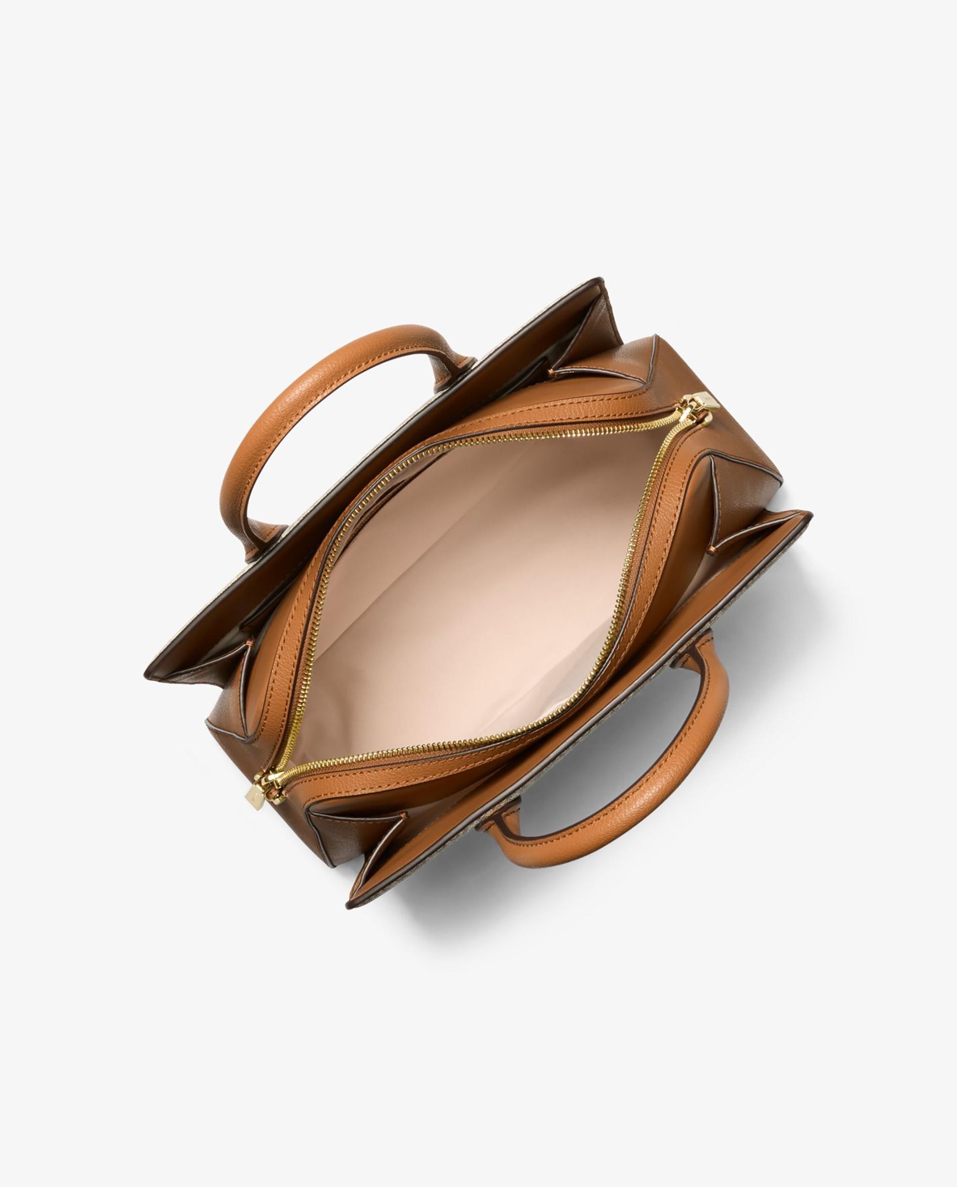 Bandolera de mujer satchel laila mediano con logotipo - Michael Michael Kors - Marfil Marfil-2