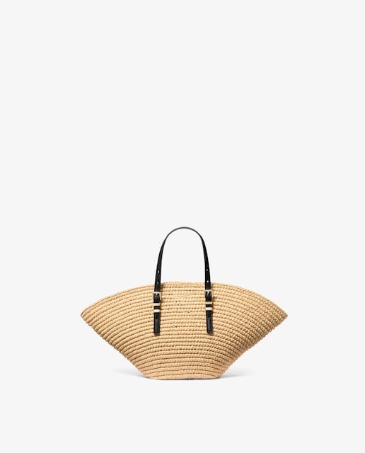 Imagen 0 de Bolso de mano de paja tejida a mano