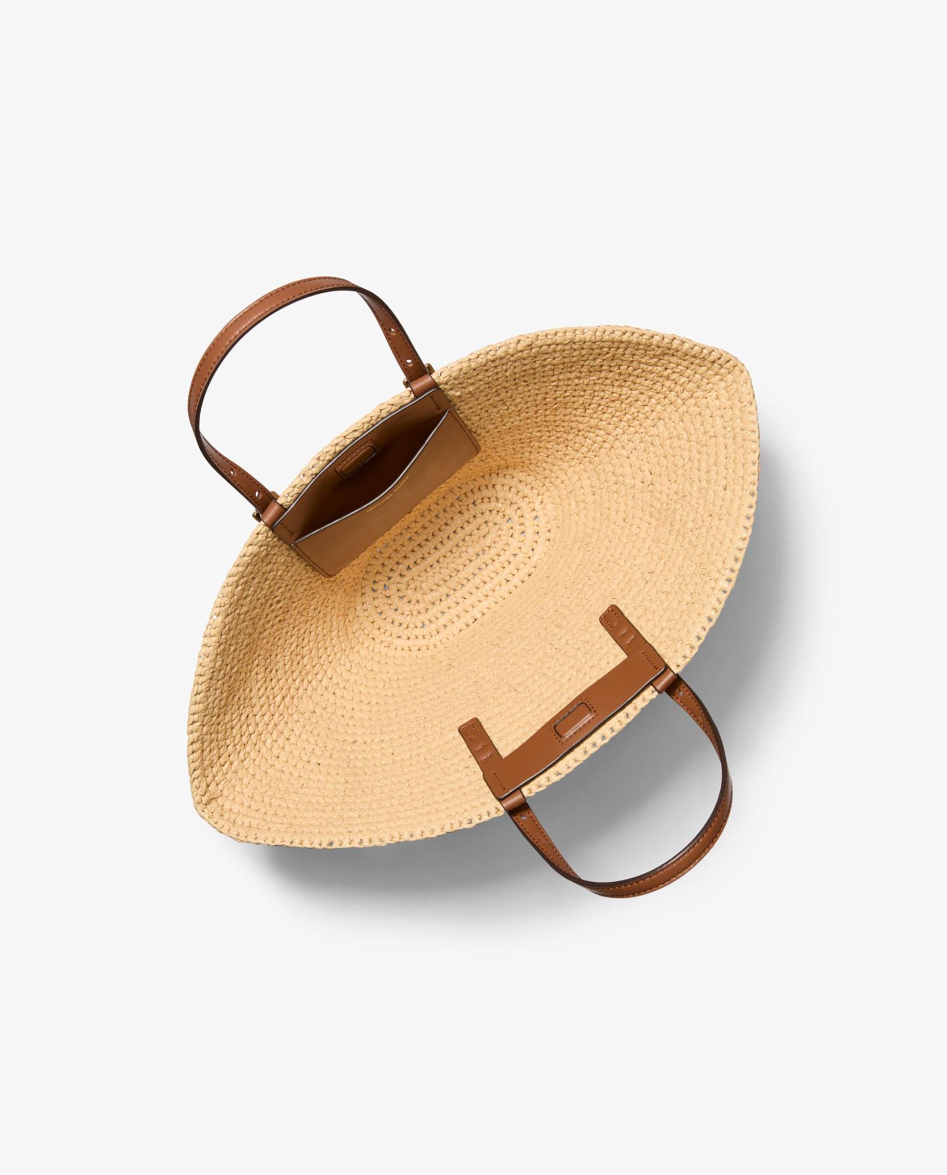 Bolso de mano isa de paja tejida a mano - Michael Michael Kors - Beige/Marrón Beige/Marrón-2
