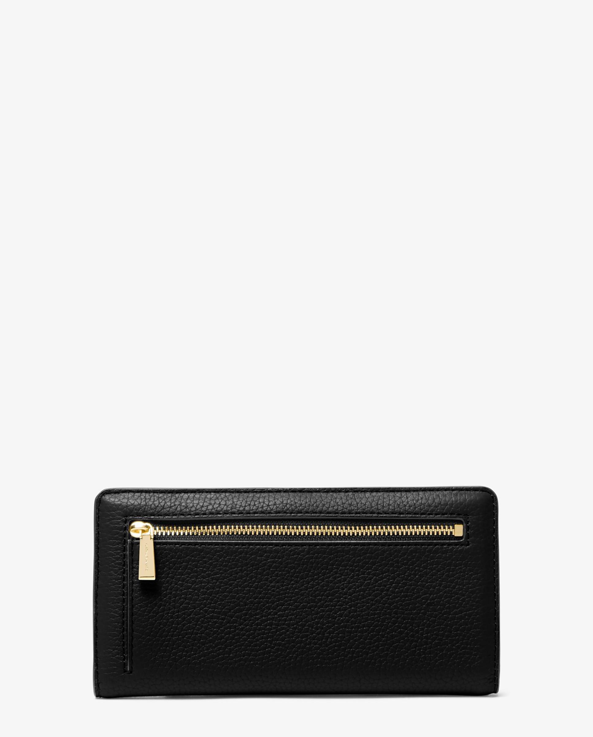 Cartera de mujer grande bryant de piel granulada con cierre delantero con botón a presión - Michael Michael Kors - Negro Negro-2