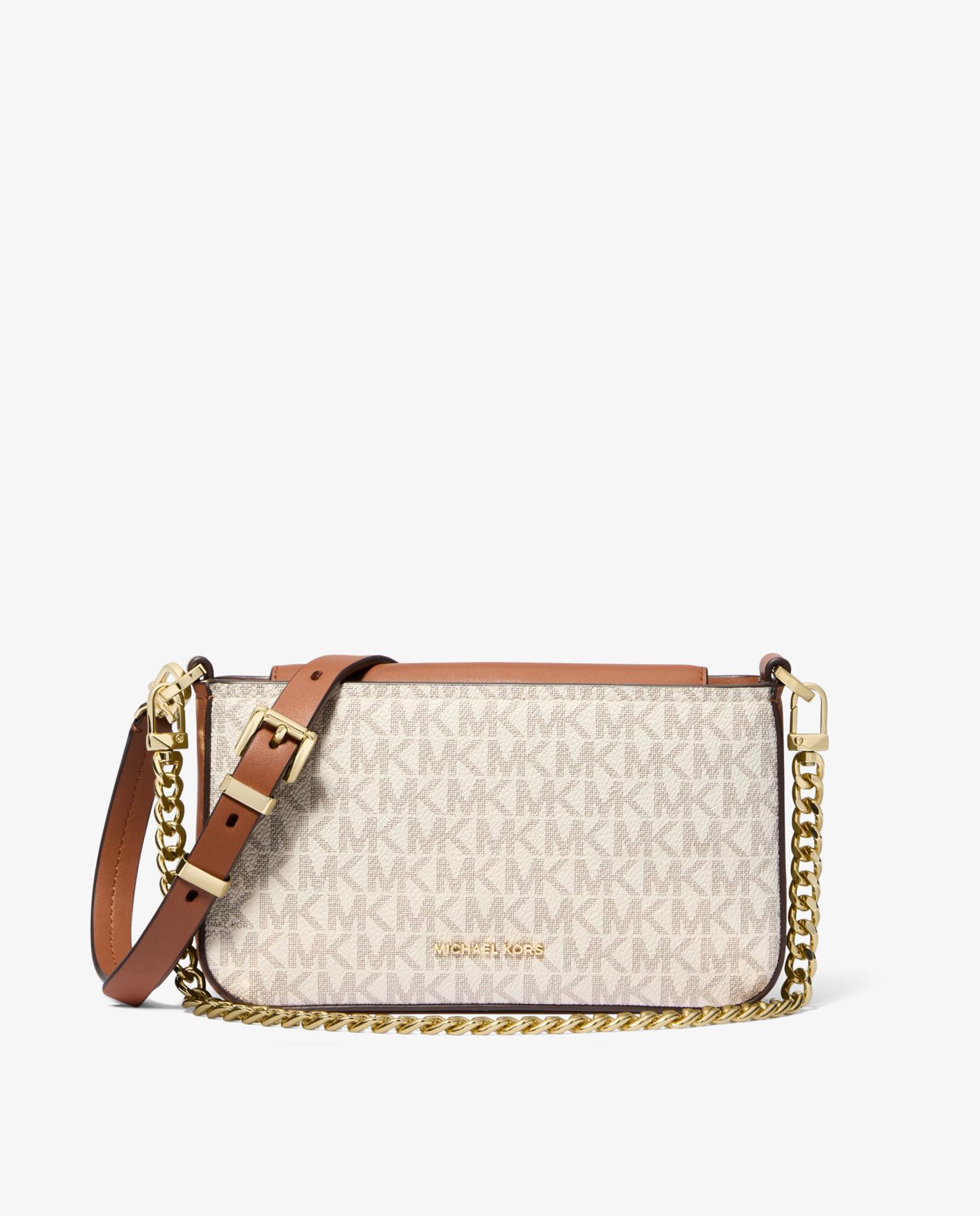 Bandolera de mujer bryant pequeña transformable con logotipo - Michael Michael Kors - Marfil Marfil-1