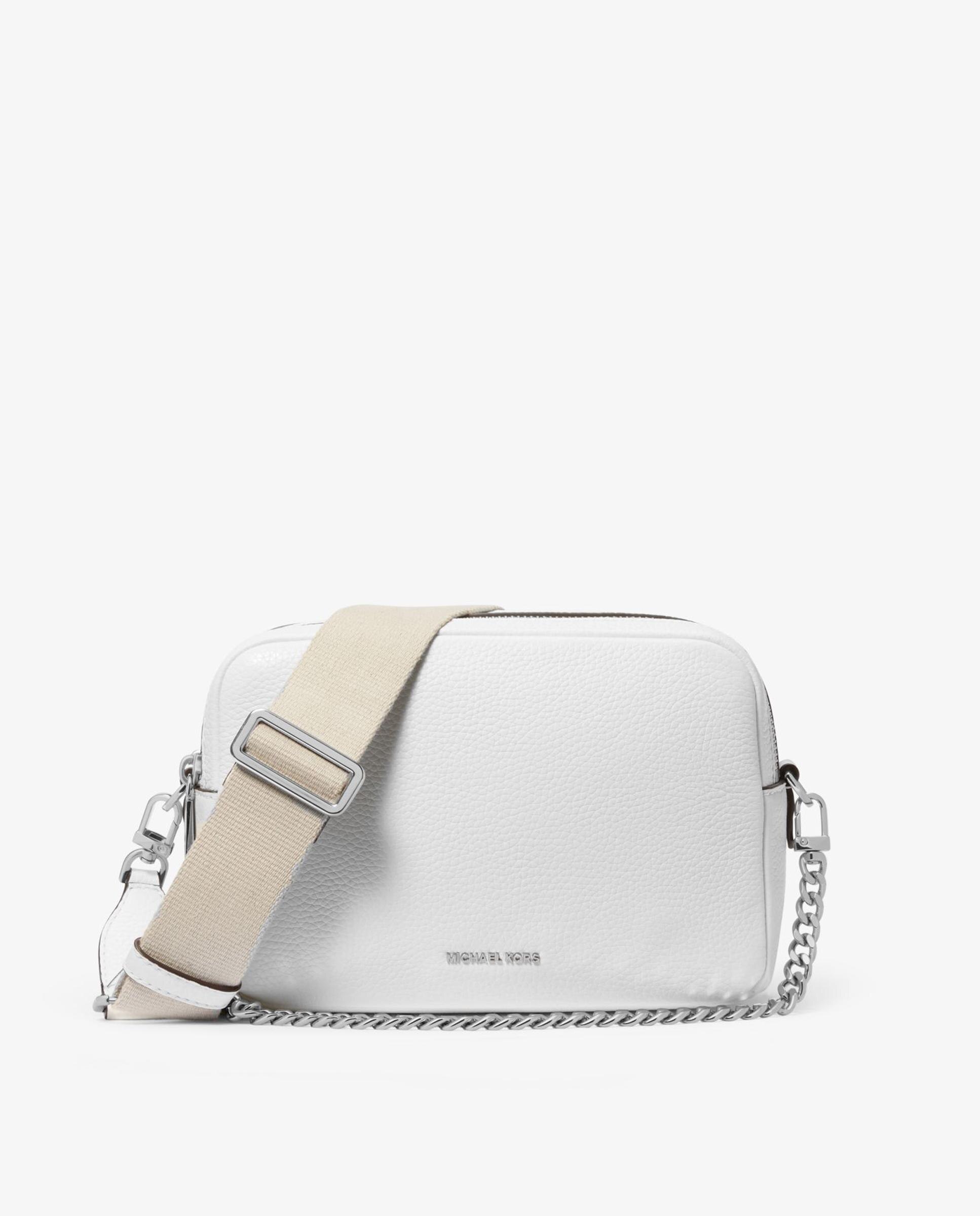 Bandolera de mujer para cámara bryant mediana de piel granulada - Michael Michael Kors - Blanco Blanco-1