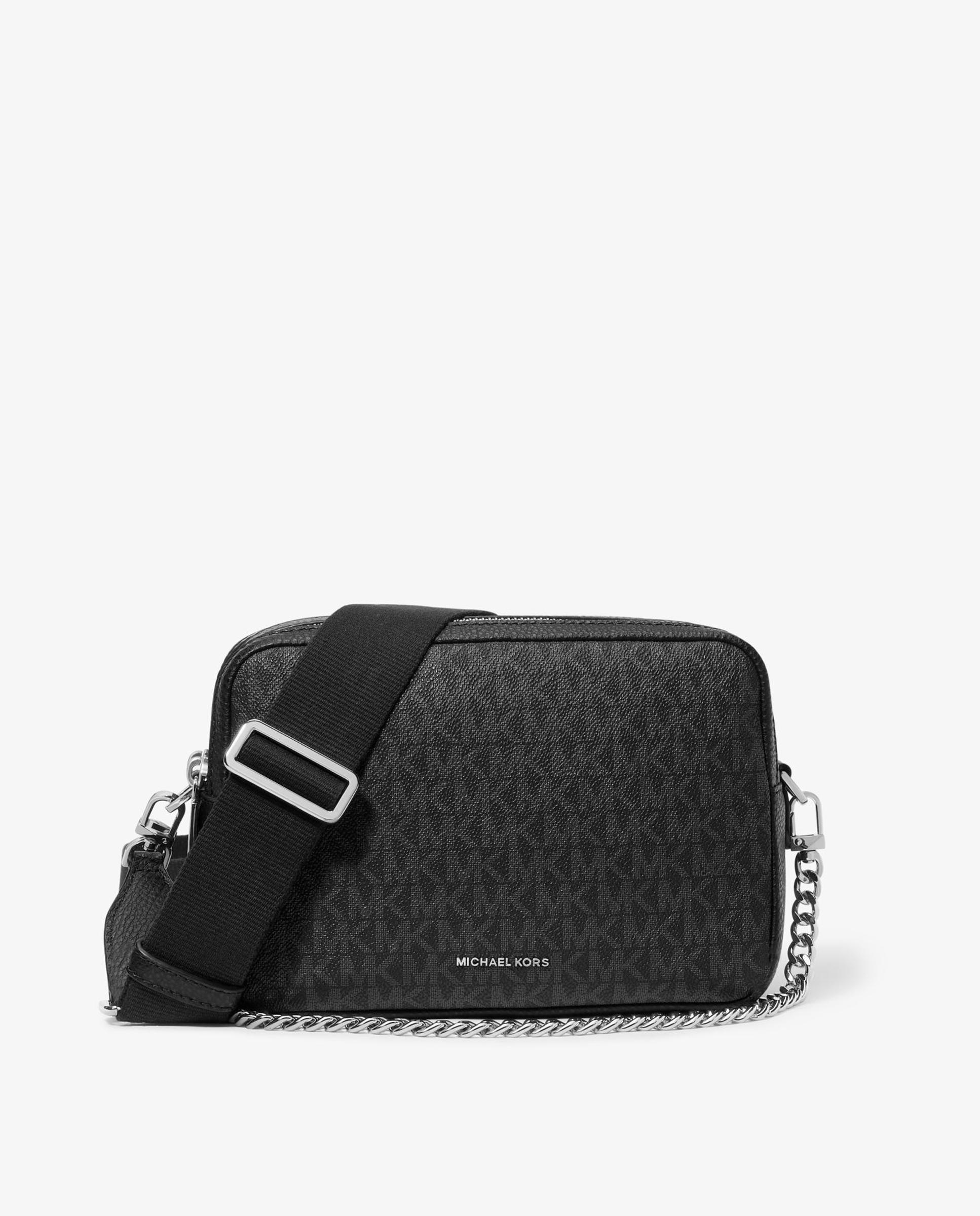 Bandolera de mujer Bryant con estampado de logotipos - Michael Michael Kors - Negro Negro-1