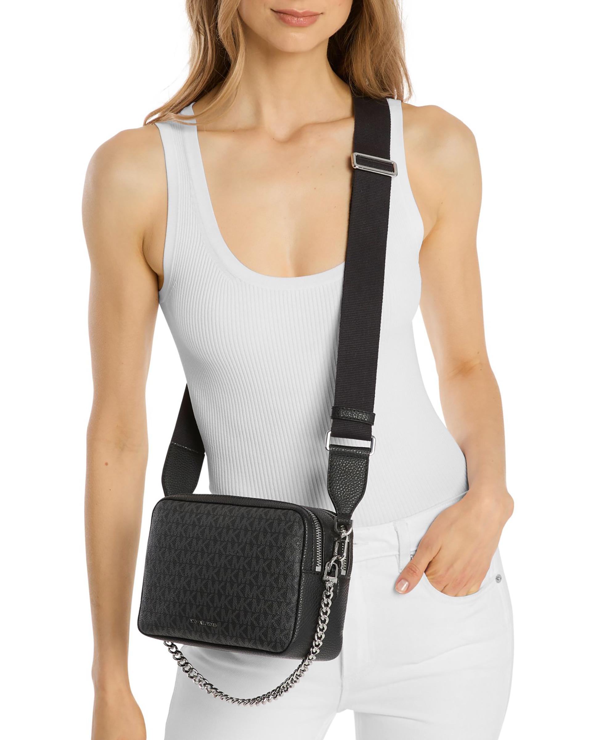 Bandolera de mujer Bryant con estampado de logotipos - Michael Michael Kors - Negro Negro-2