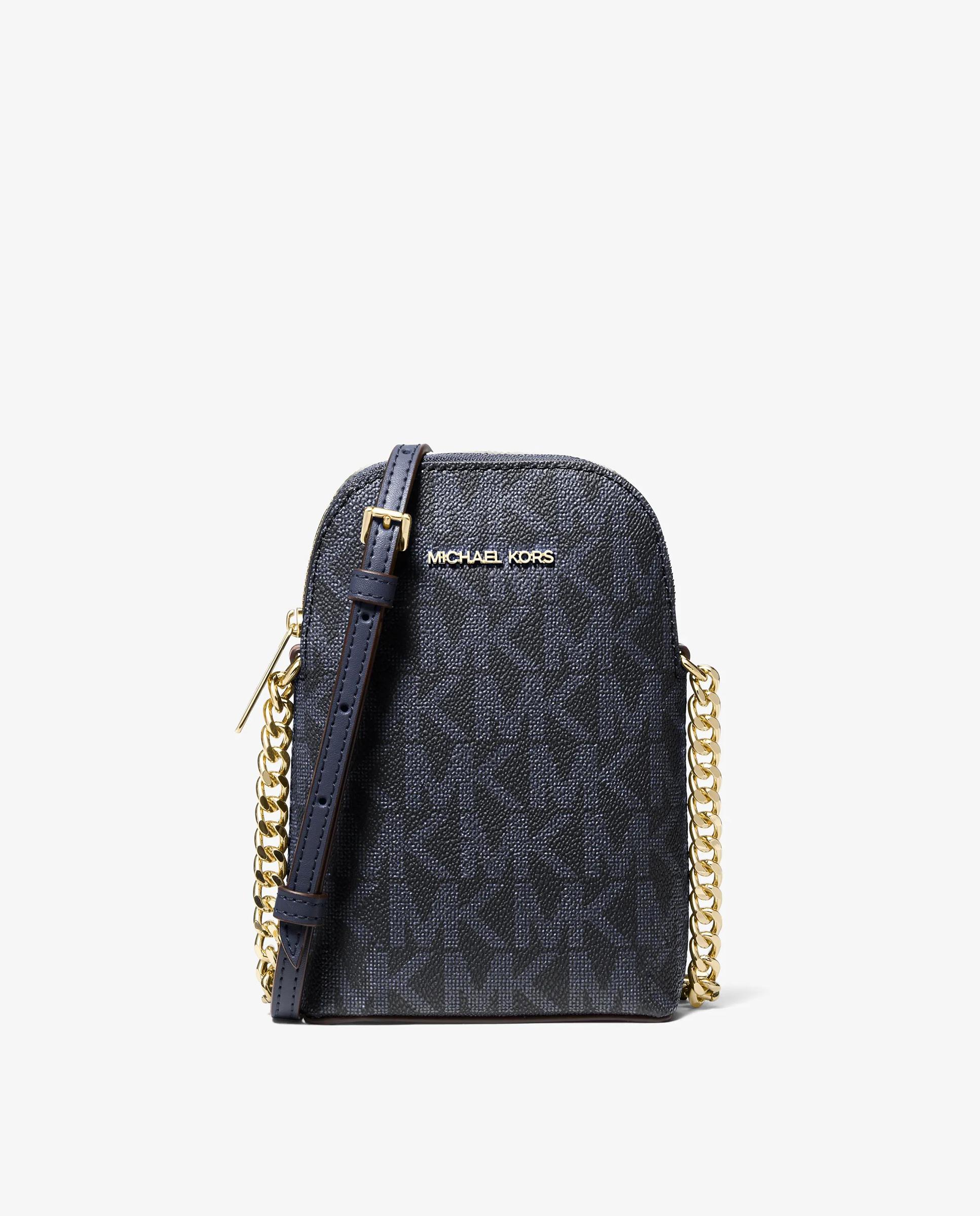 Bandolera de mujer pequeña para smartphone con logotipo - Michael Michael Kors - Azul marino Azul marino-1