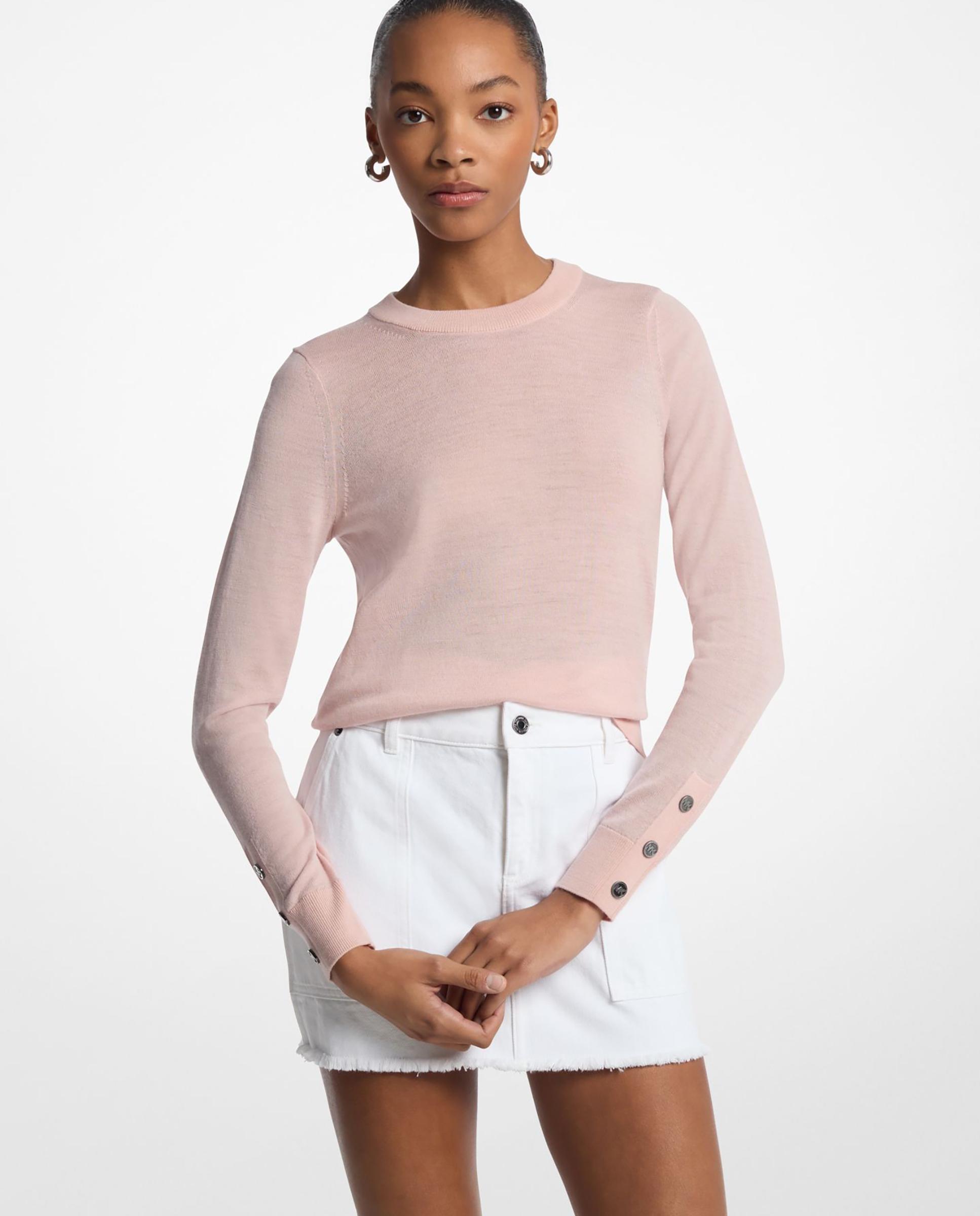 Michael Michael Kors - Jersey de mujer de lana merino con cuello redondo.