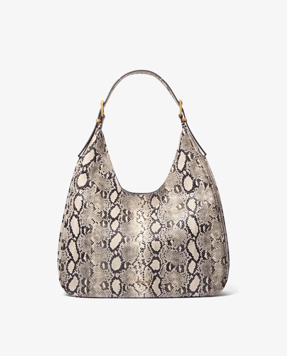 Bolso de hombro hobo Nolita grande de piel con motivo de serpiente