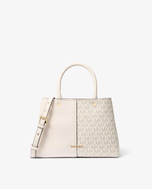 Imagen 0 de Bolso de mano satchel Flora con logotipos convertible a bandolera
