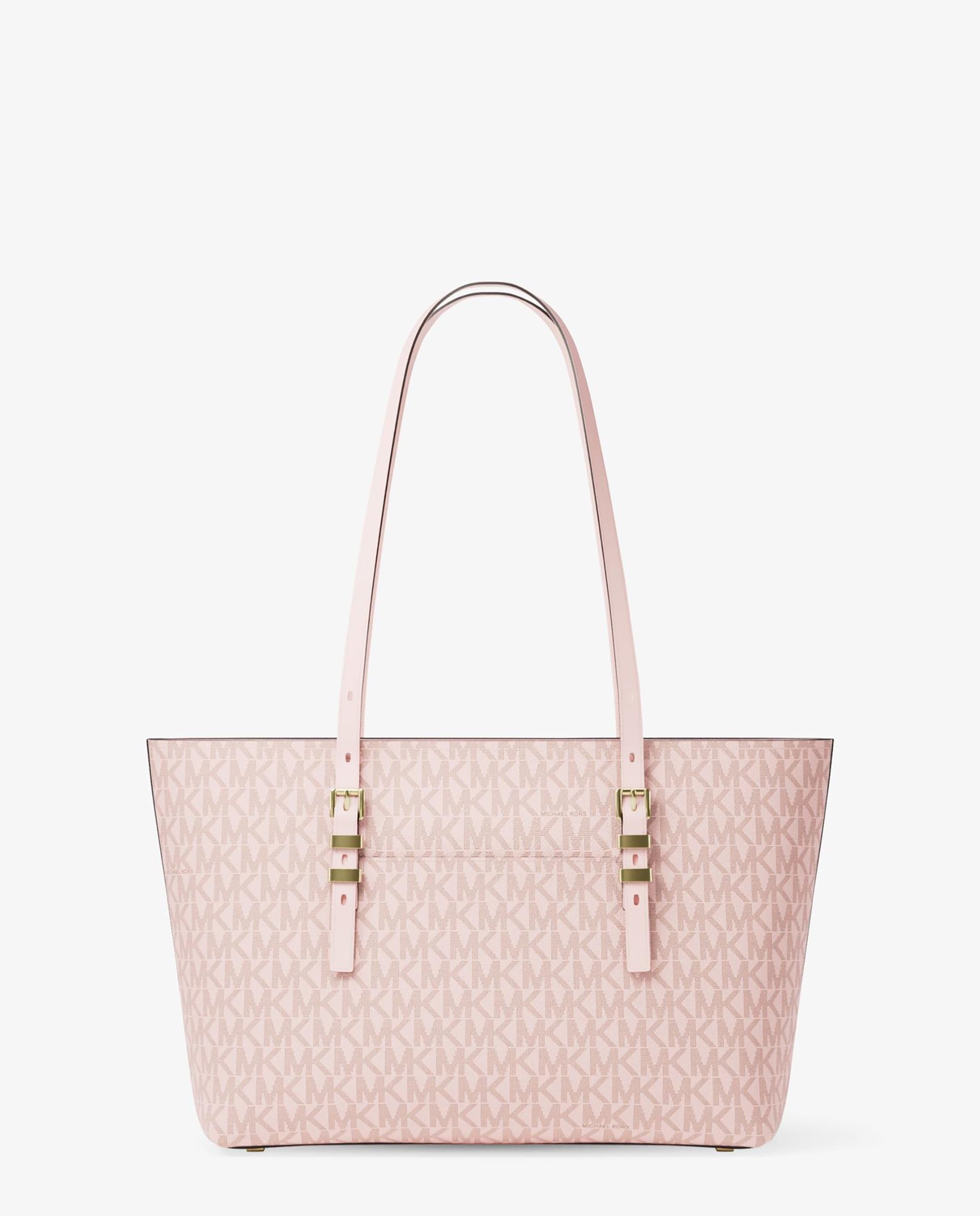 Bolso shopper tote quinn mediano de piel con logotipo - Michael Michael Kors - Rosa claro Rosa claro-3