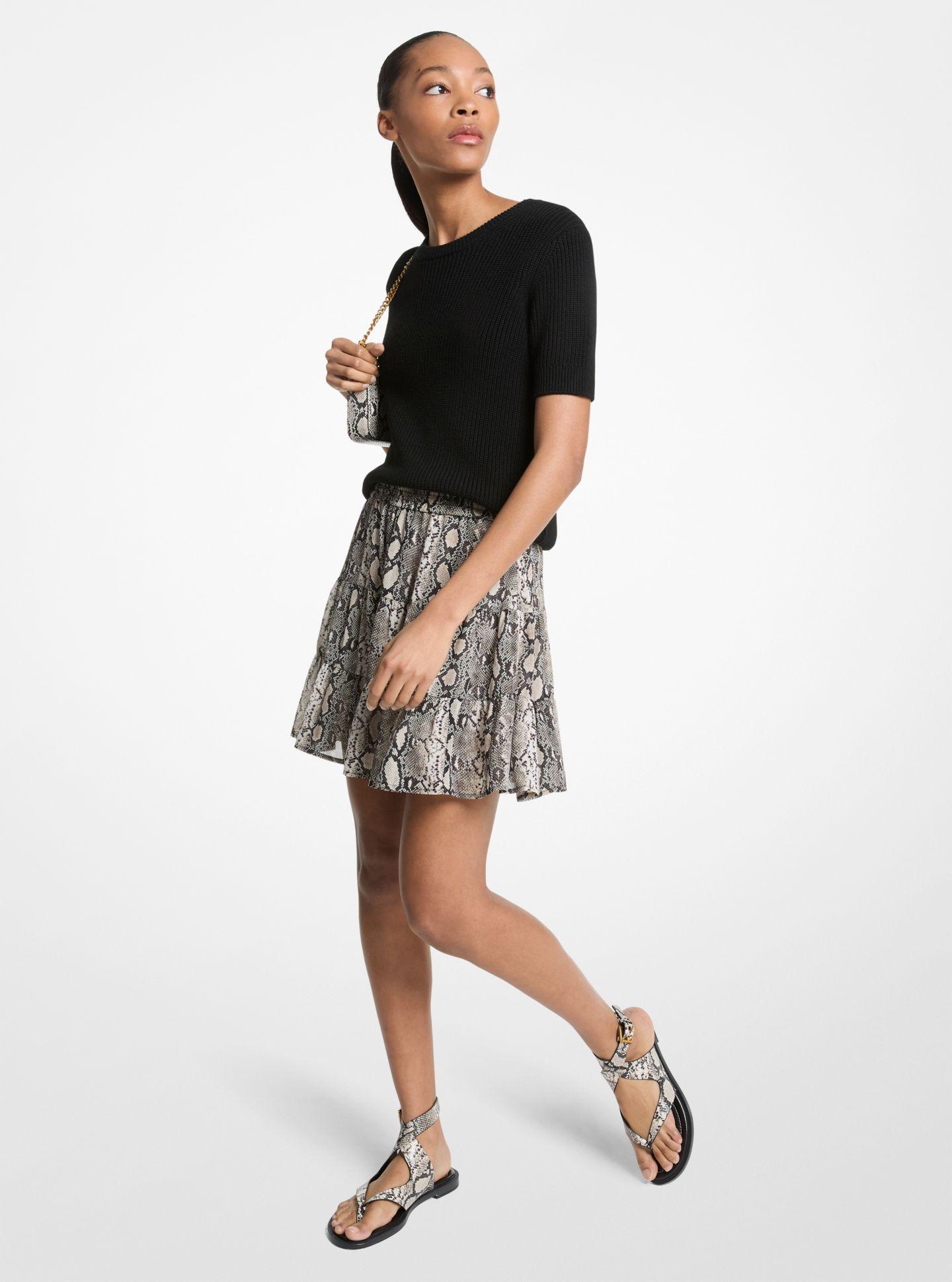 Michael Michael Kors - Falda en vaporoso georgette con estampado.