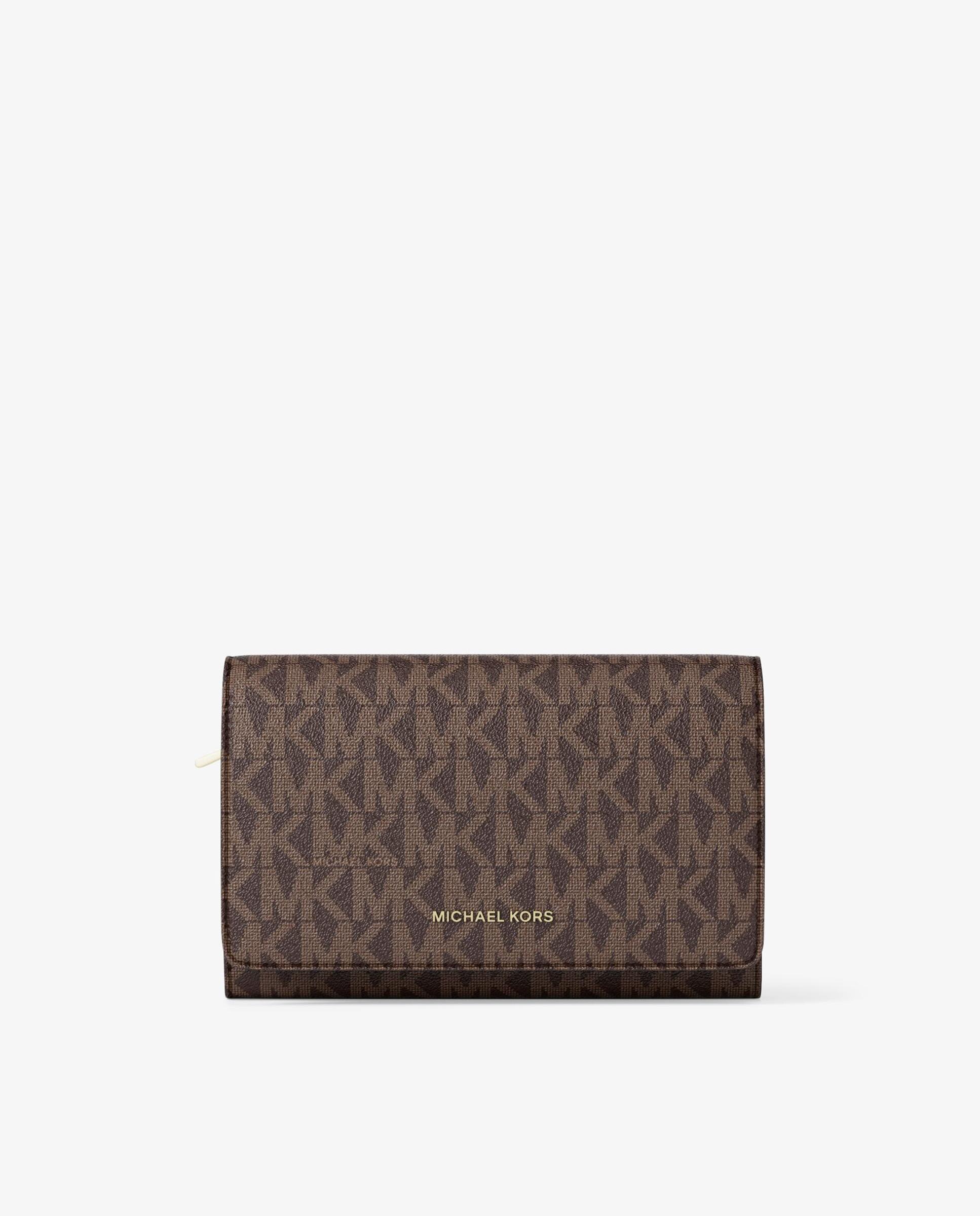 Cartera de mujer jet set grande con logotipo - Michael Michael Kors - Marrón oscuro Marrón oscuro-1