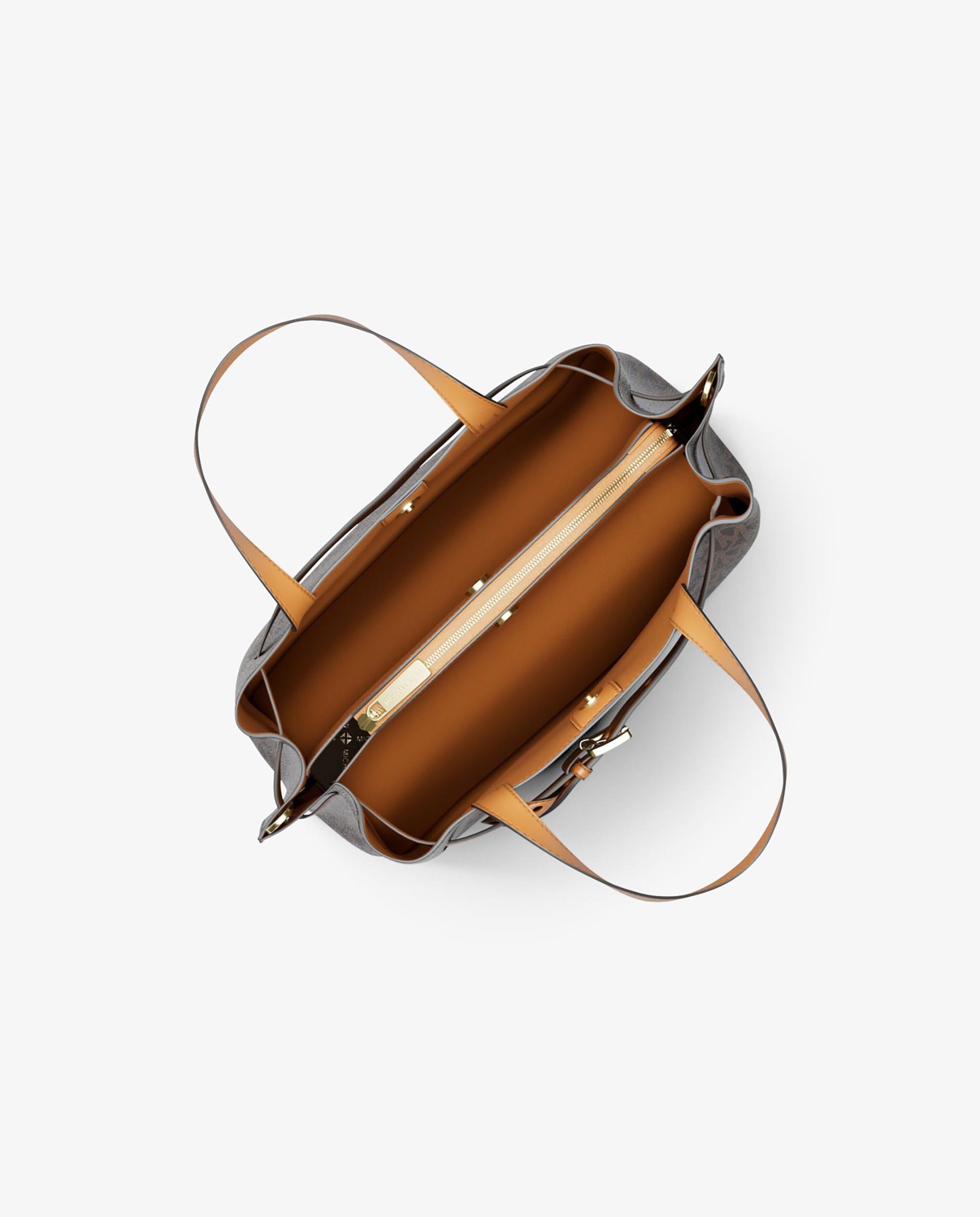Bandolera de mujer satchel emilia pequeño con logotipo - Michael Michael Kors - Marrón oscuro Marrón oscuro-4